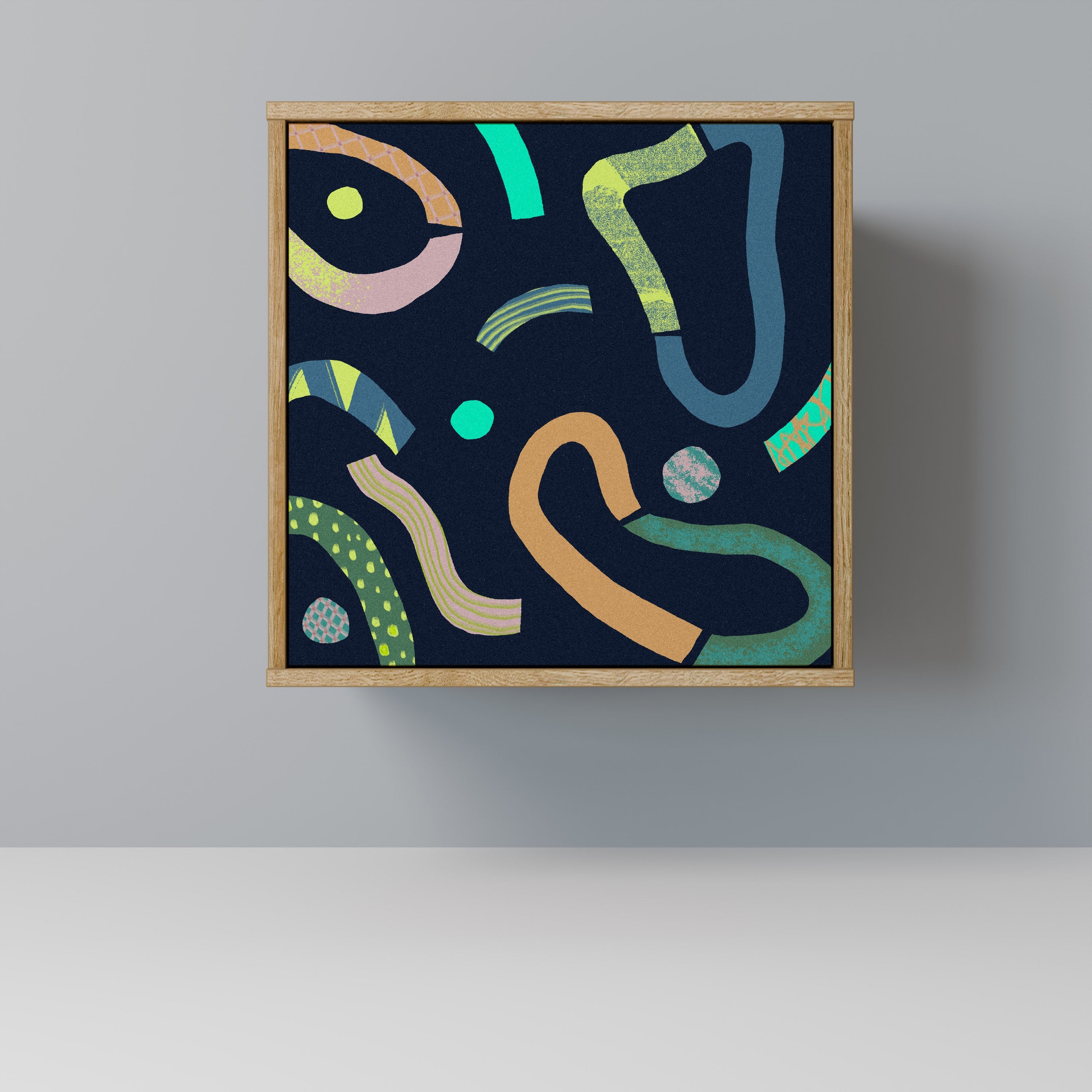 CONTRAST DANCE Aparador de 1 Porta em Efeito Carvalho