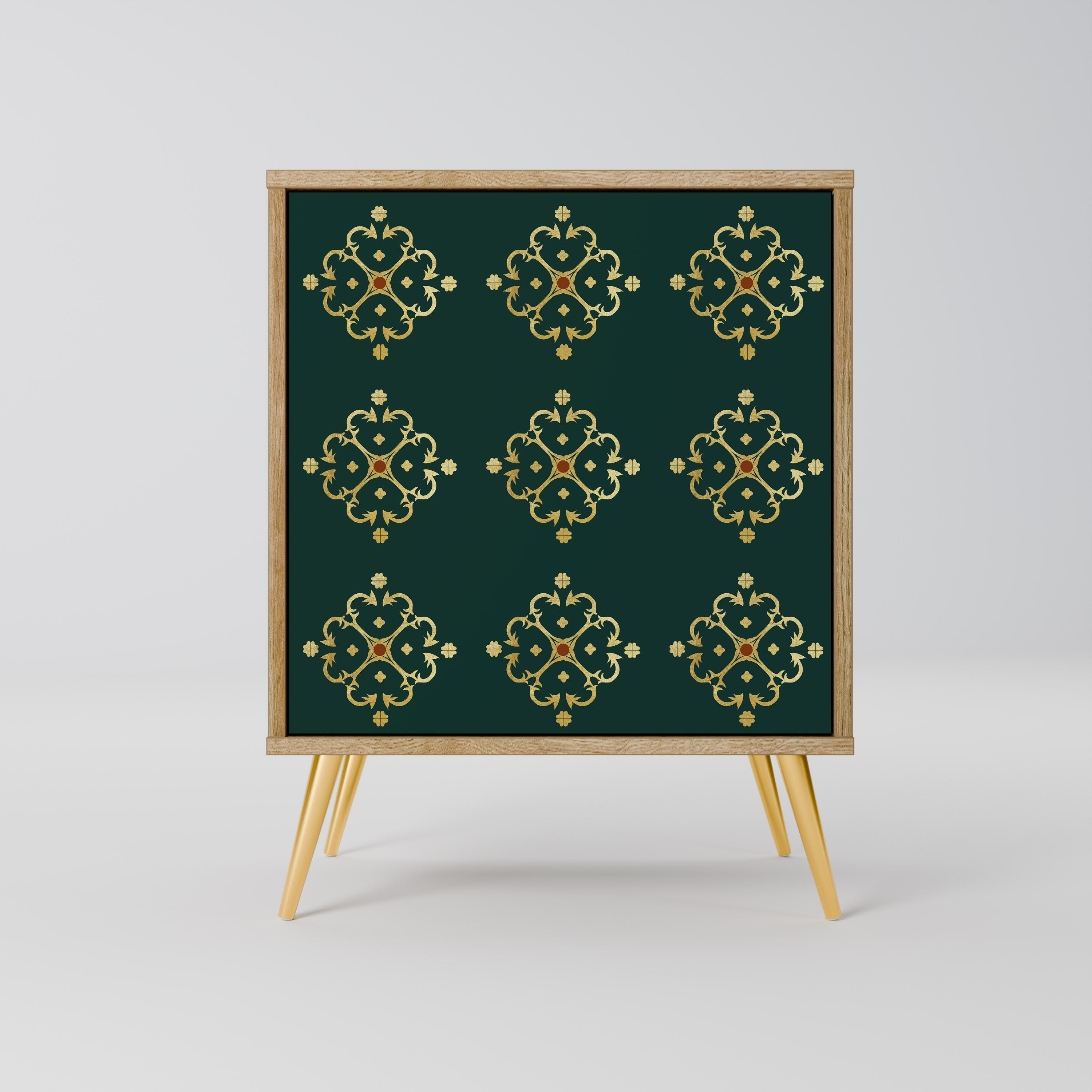 ROYAL MEDALLION Aparador de 1 Porta em Efeito Carvalho