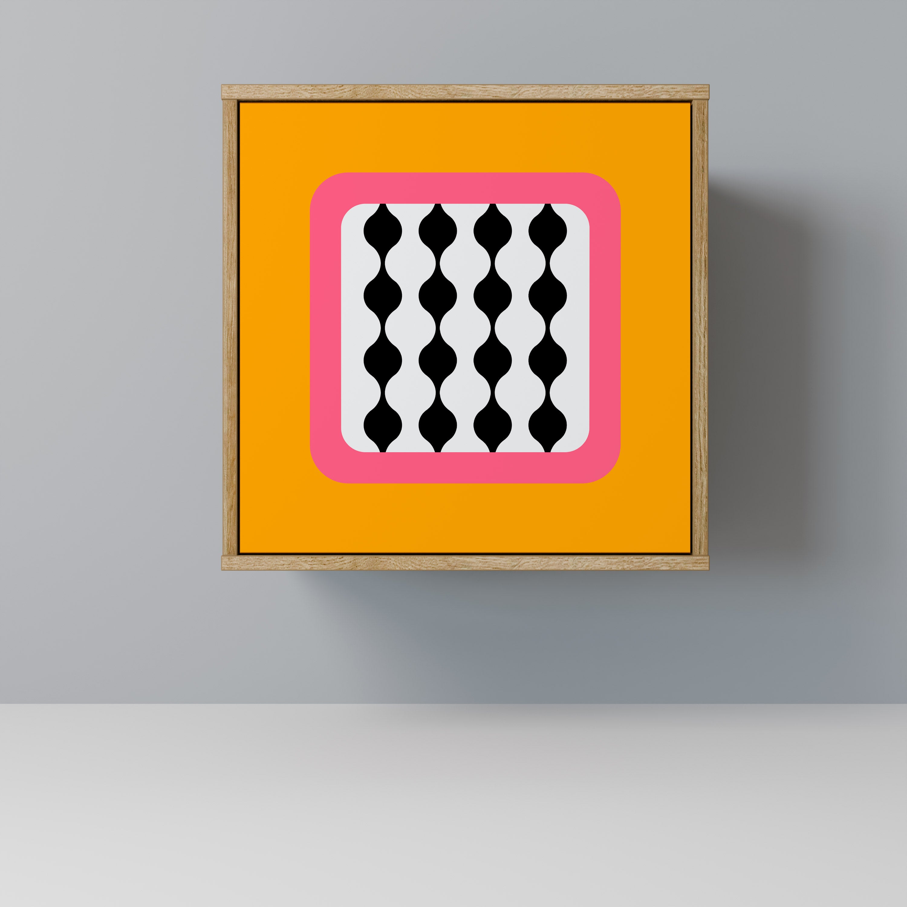 TEARS IN HEAVEN Aparador de 1 Porta em Efeito Carvalho