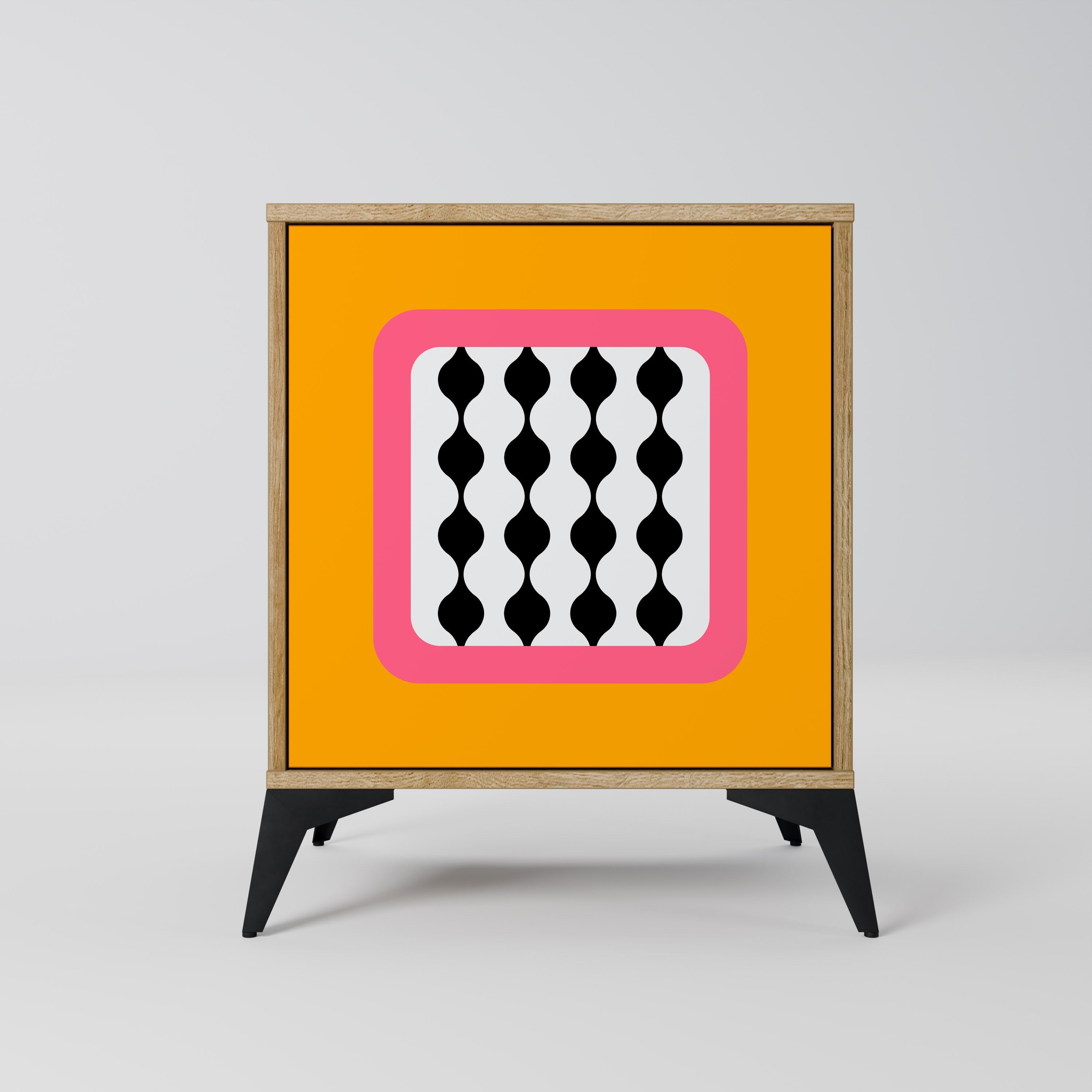 TEARS IN HEAVEN Aparador de 1 Porta em Efeito Carvalho