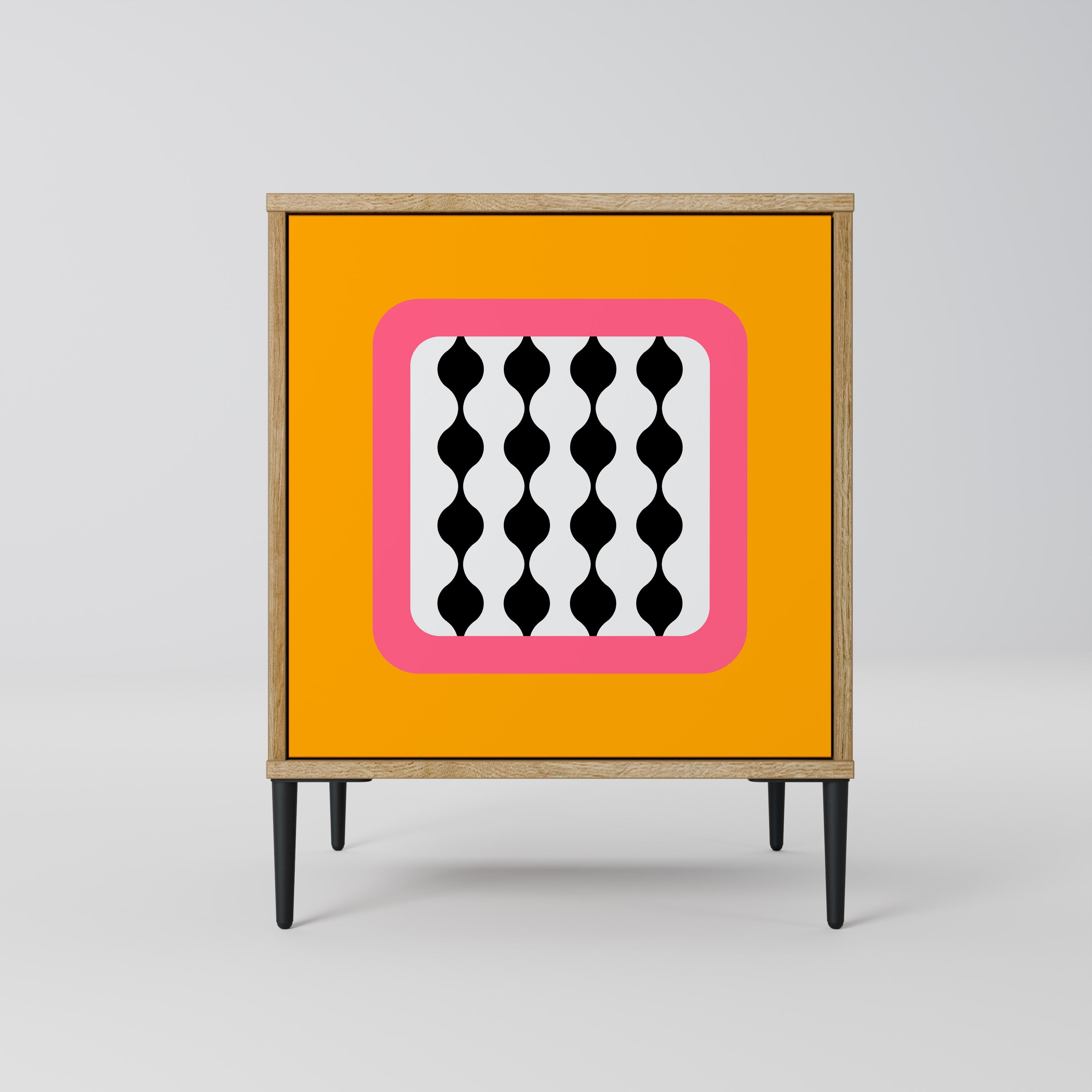 TEARS IN HEAVEN Aparador de 1 Porta em Efeito Carvalho