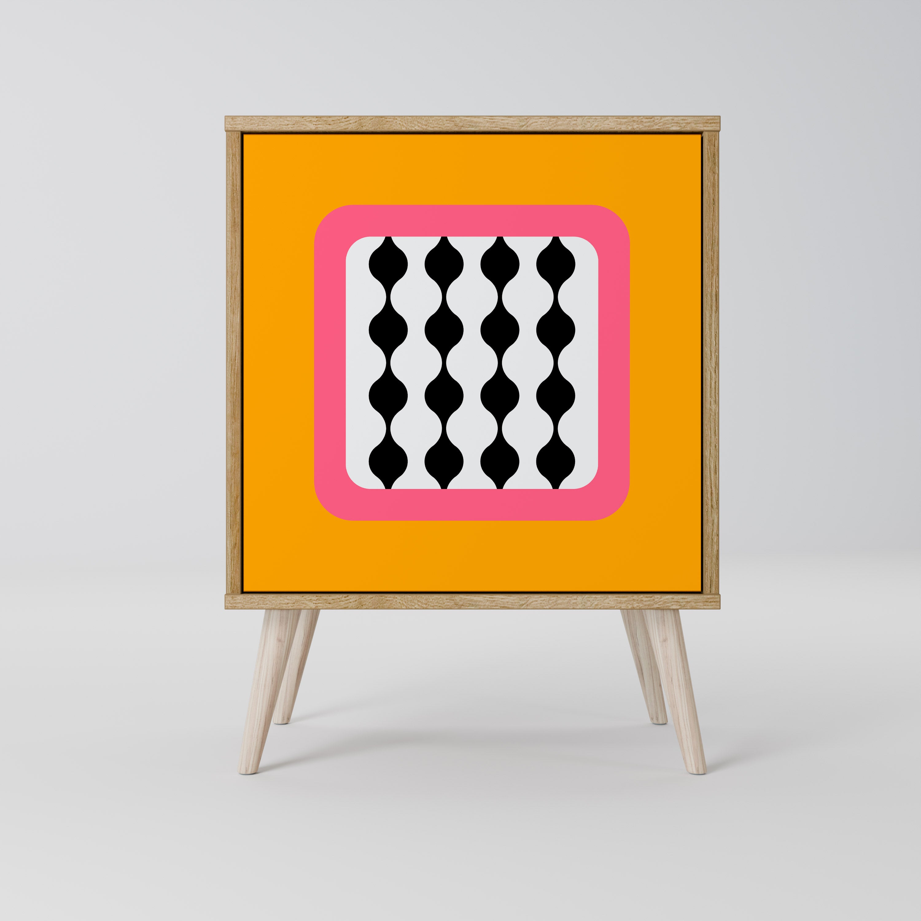 TEARS IN HEAVEN Aparador de 1 Porta em Efeito Carvalho