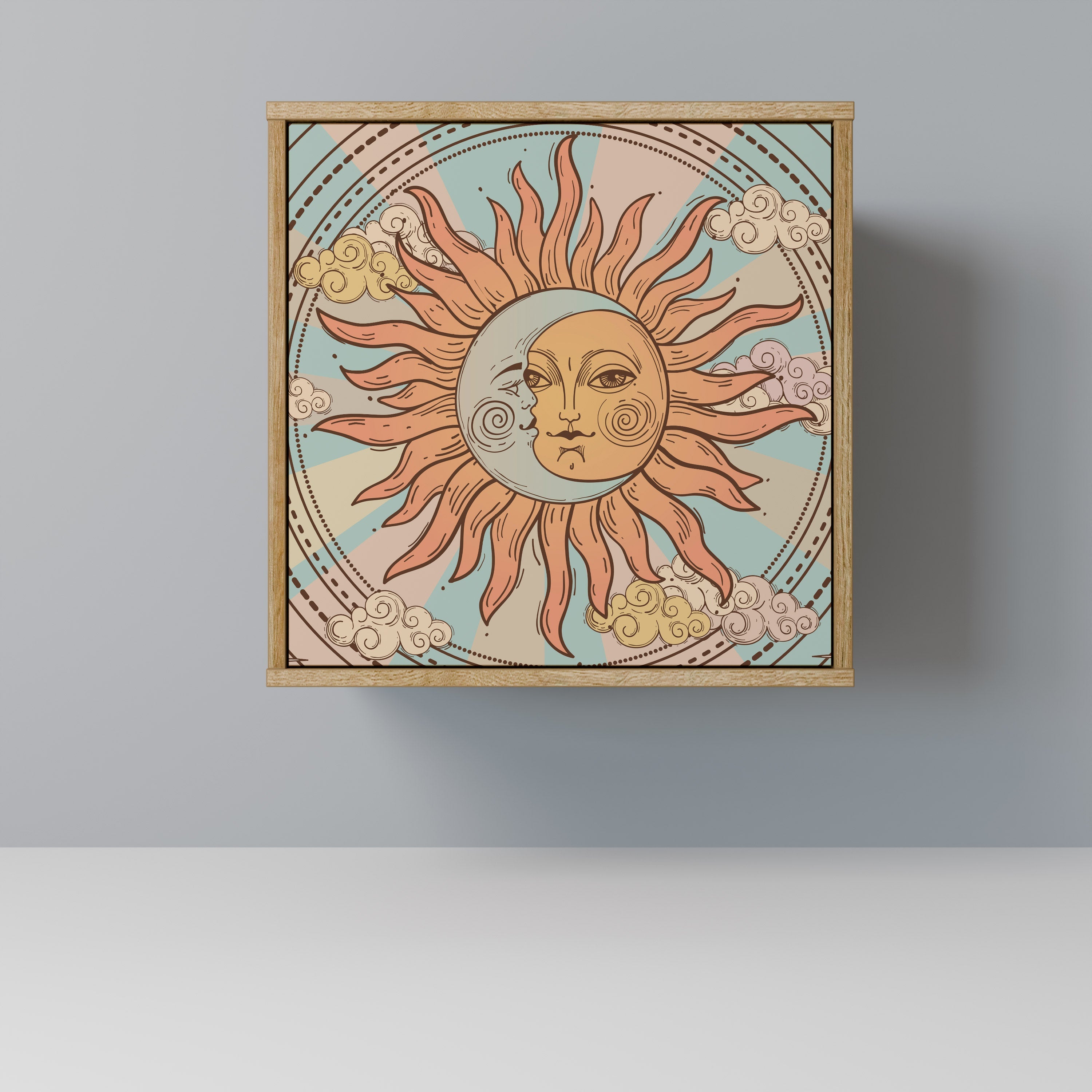 MYSTICAL STRUCTURE Aparador de 1 Porta em Efeito Carvalho