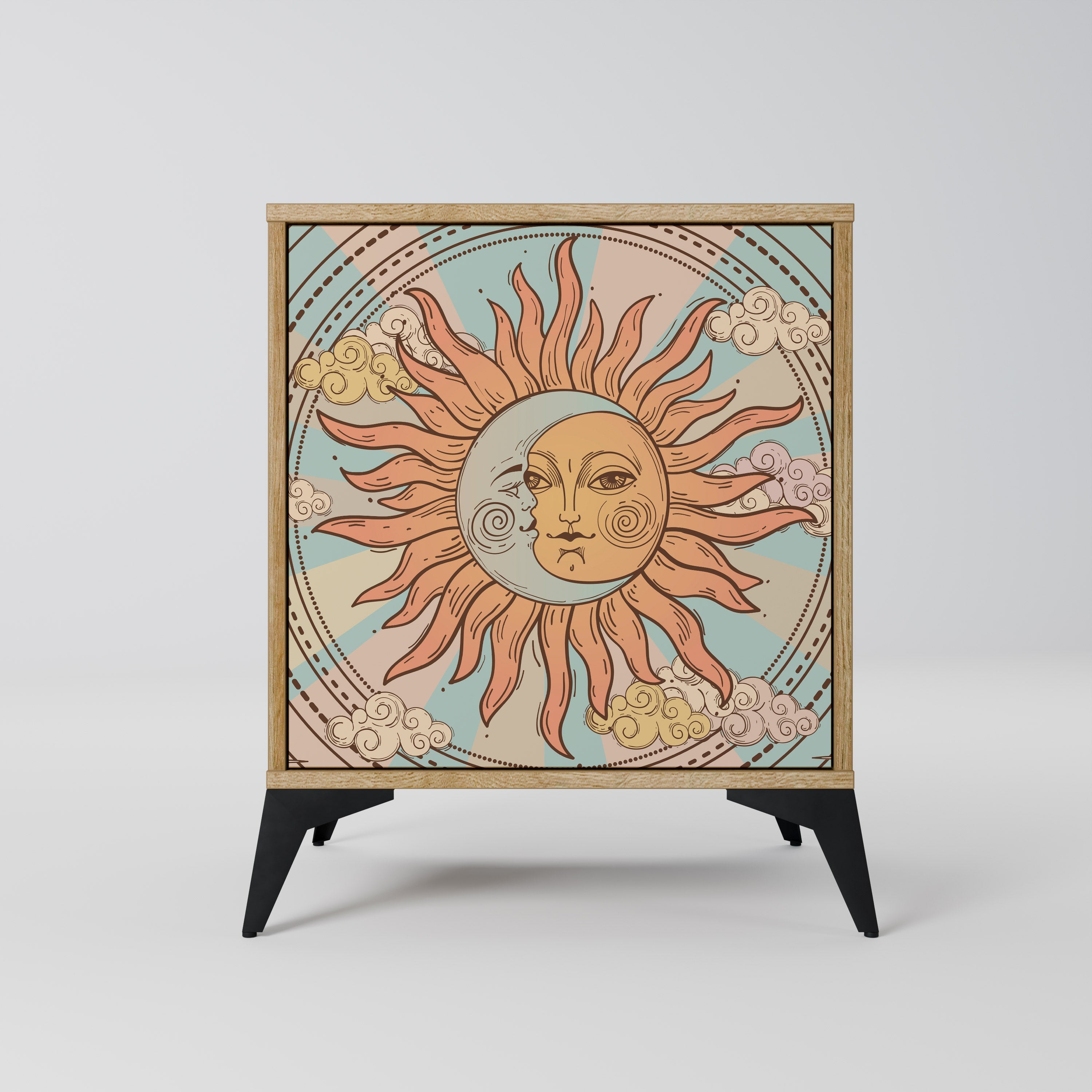 MYSTICAL STRUCTURE Aparador de 1 Porta em Efeito Carvalho