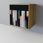 COLLAGE OF RECTANGLES 1-Door Sideboard in Oak Effect