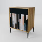 COLLAGE OF RECTANGLES 1-Door Sideboard in Oak Effect