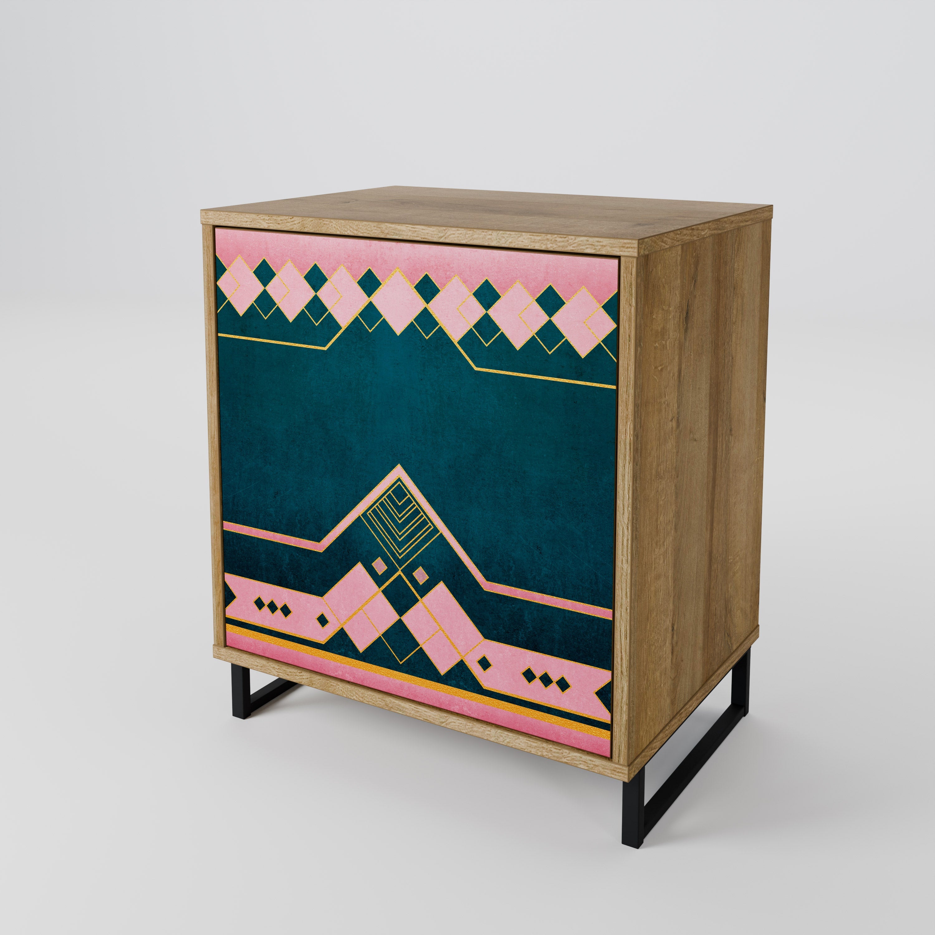 ROYAL COMPOSITION 1-Door Sideboard in Oak Effect