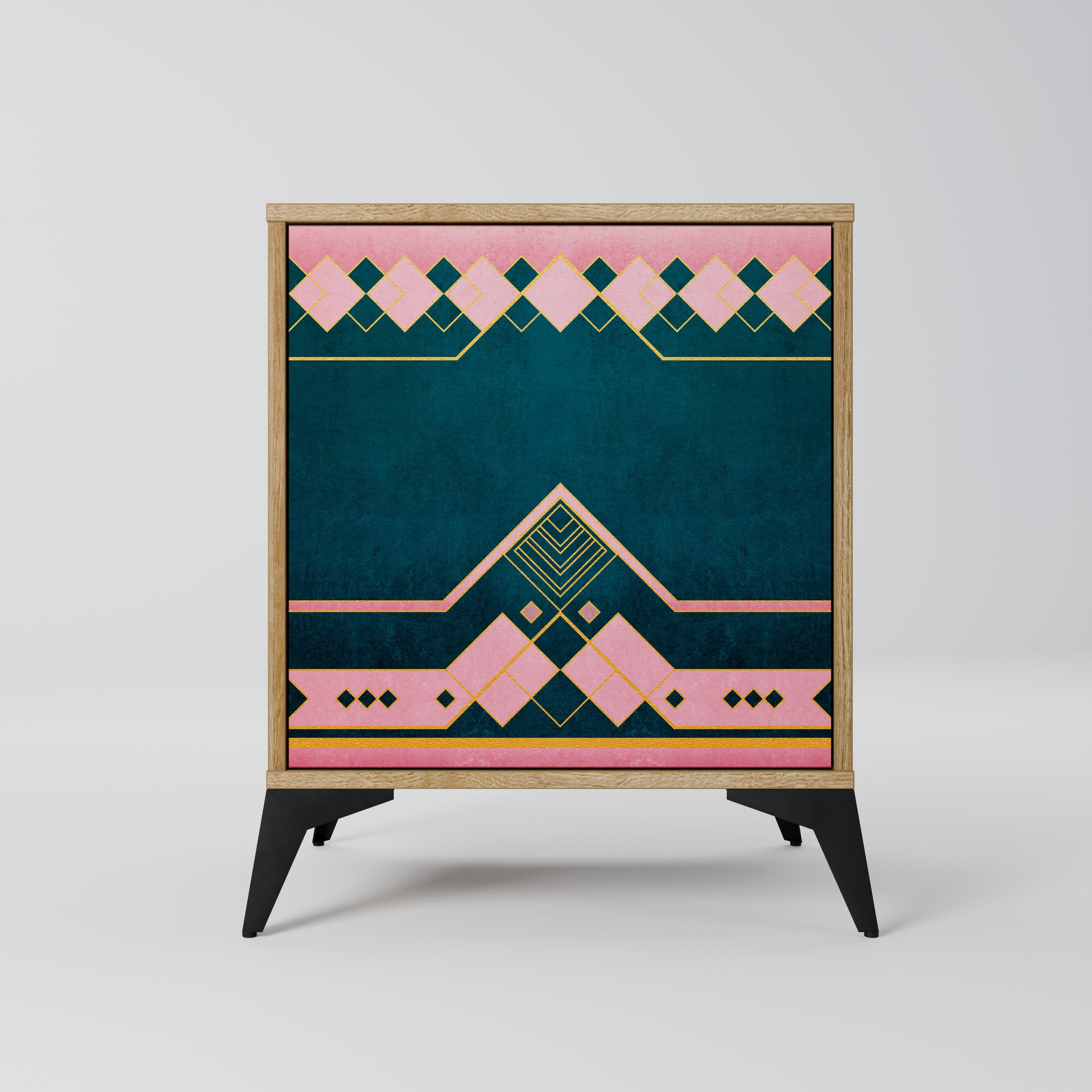 ROYAL COMPOSITION Aparador de 1 Porta em Efeito Carvalho