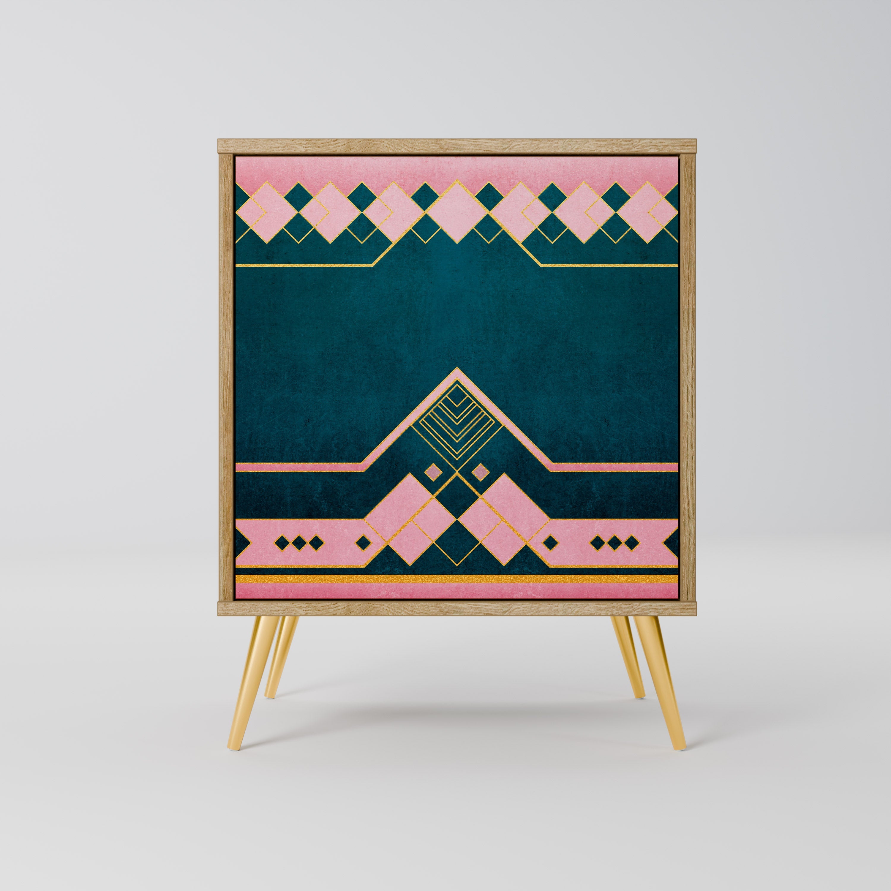 ROYAL COMPOSITION Aparador de 1 Porta em Efeito Carvalho