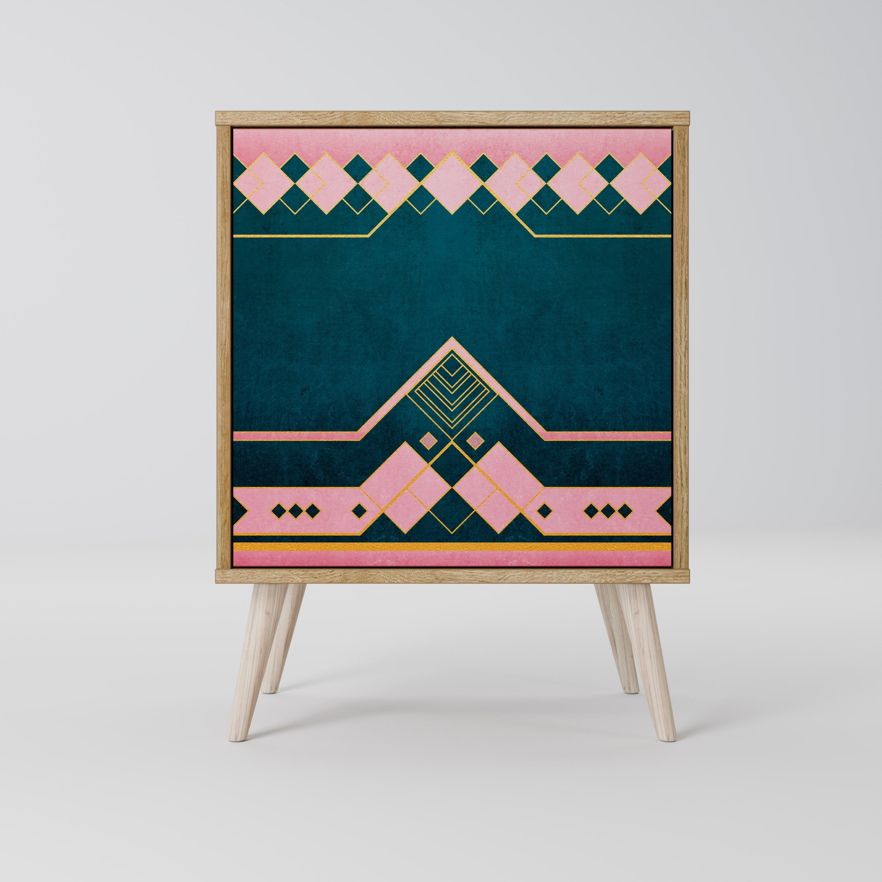 ROYAL COMPOSITION Aparador de 1 Porta em Efeito Carvalho