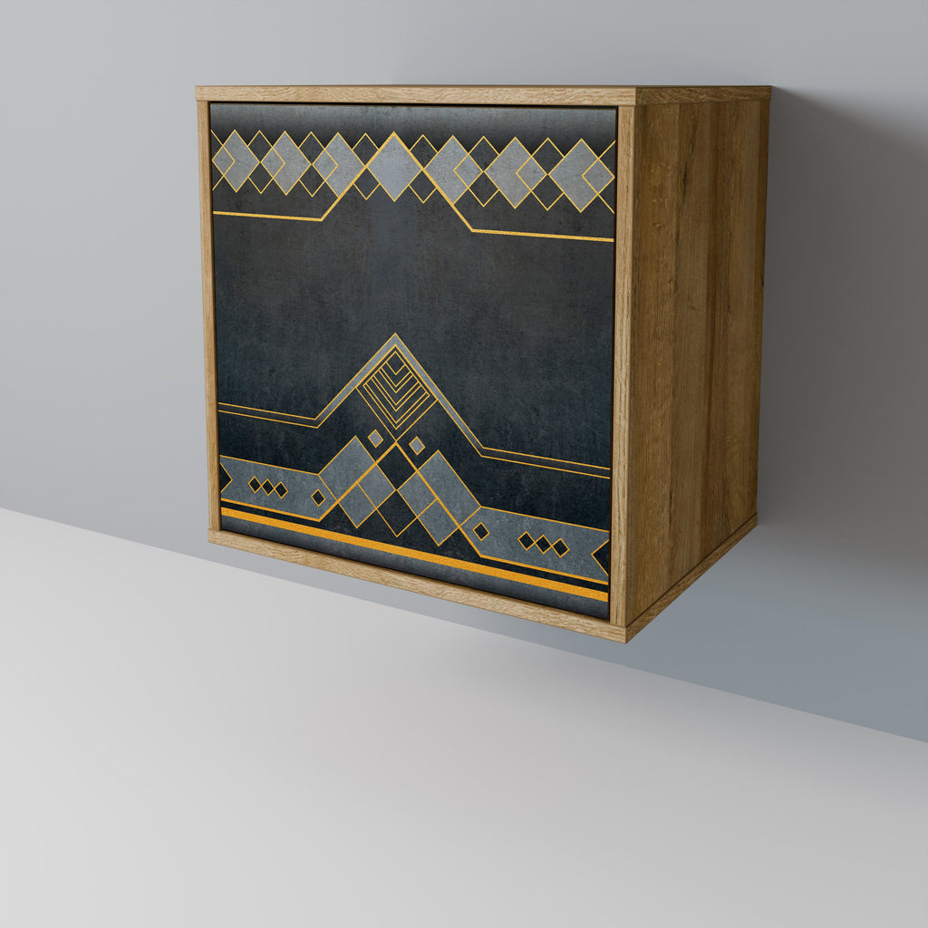 ROYAL ORDINARINESS Aparador de 1 Porta em Efeito Carvalho