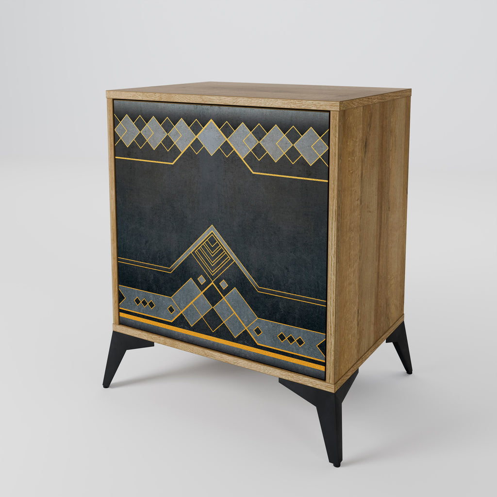 ROYAL ORDINARINESS Aparador de 1 Porta em Efeito Carvalho