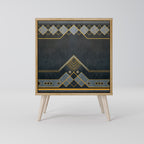 ROYAL ORDINARINESS Aparador de 1 Porta em Efeito Carvalho