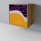 INDEPENDENT BORDER Aparador de 1 Porta em Efeito Carvalho