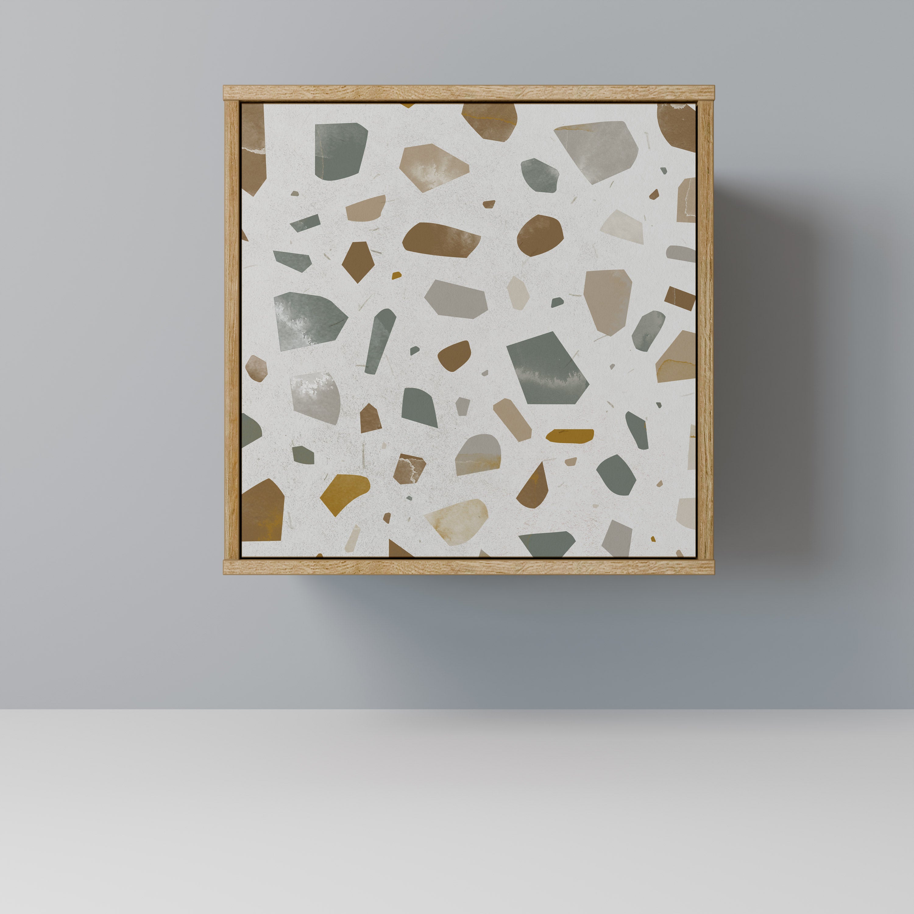 PIECES OF TOMORROW Aparador de 1 Porta em Efeito Carvalho