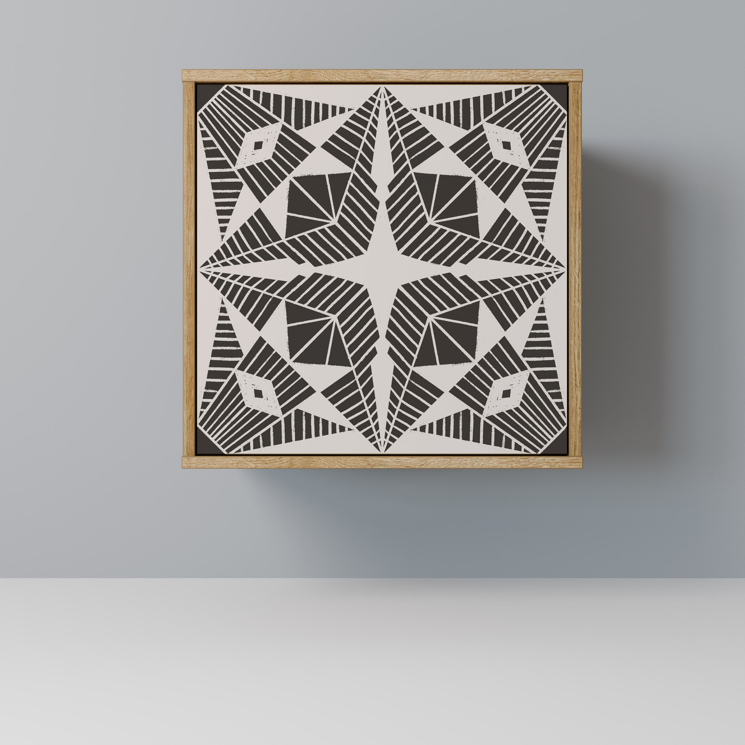 MONOCHROME NEXUS Aparador de 1 Porta em Efeito Carvalho