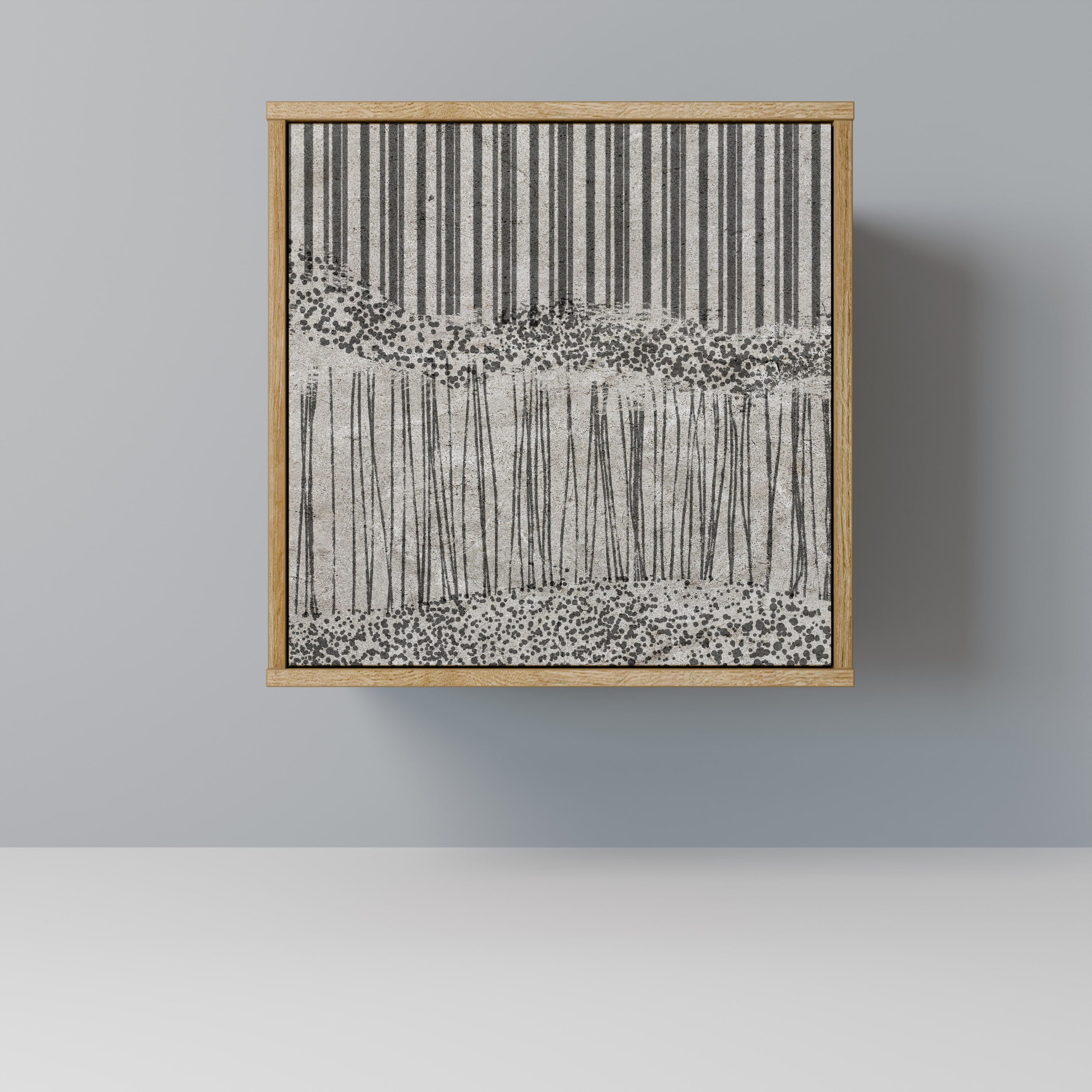 GRAIN LINES Aparador de 1 Porta em Efeito Carvalho