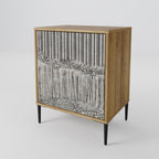 GRAIN LINES 1-Door Sideboard in Oak Effect