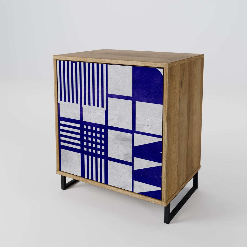 THE RIGHT PLACES Aparador de 1 Porta em Efeito Carvalho