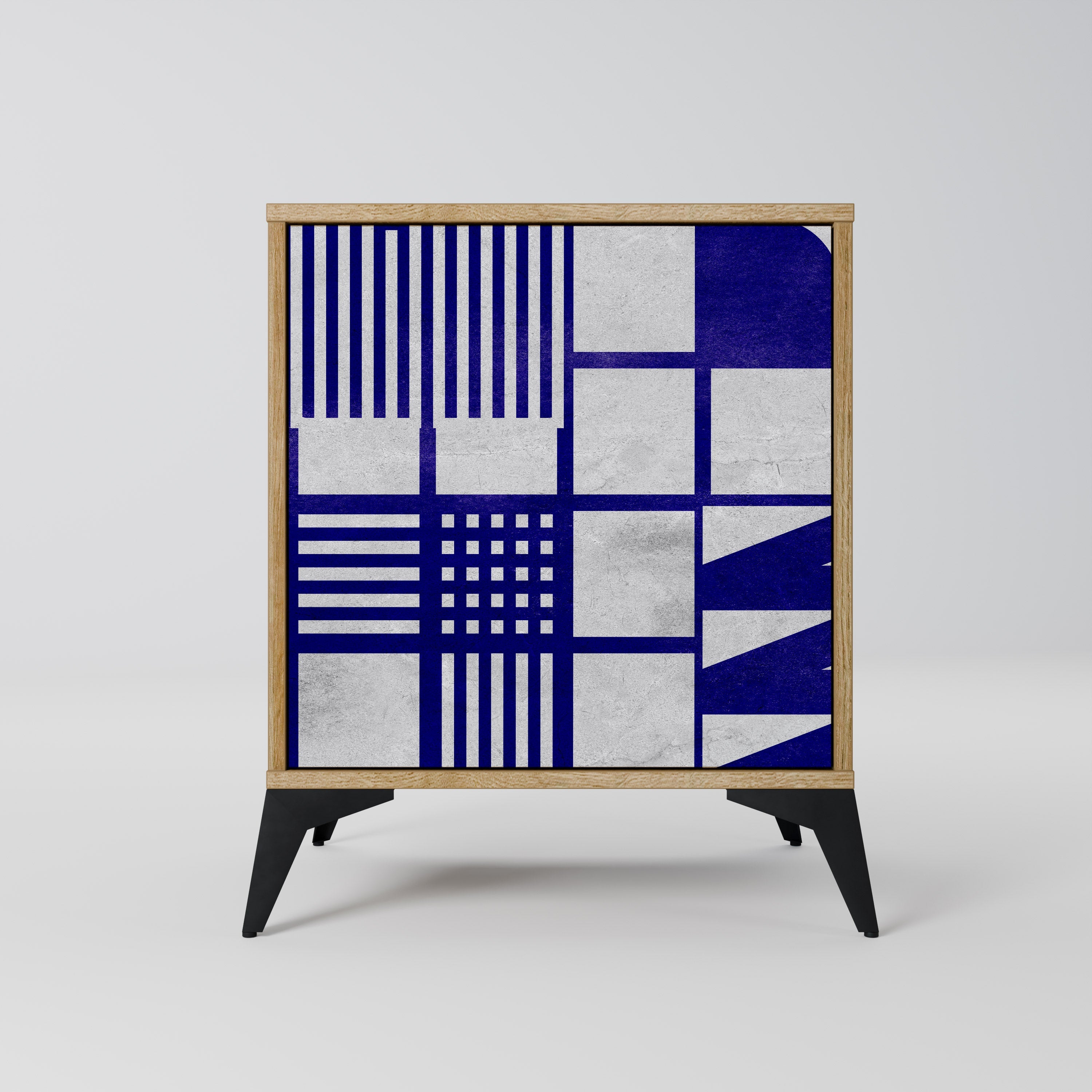 THE RIGHT PLACES Aparador de 1 Porta em Efeito Carvalho