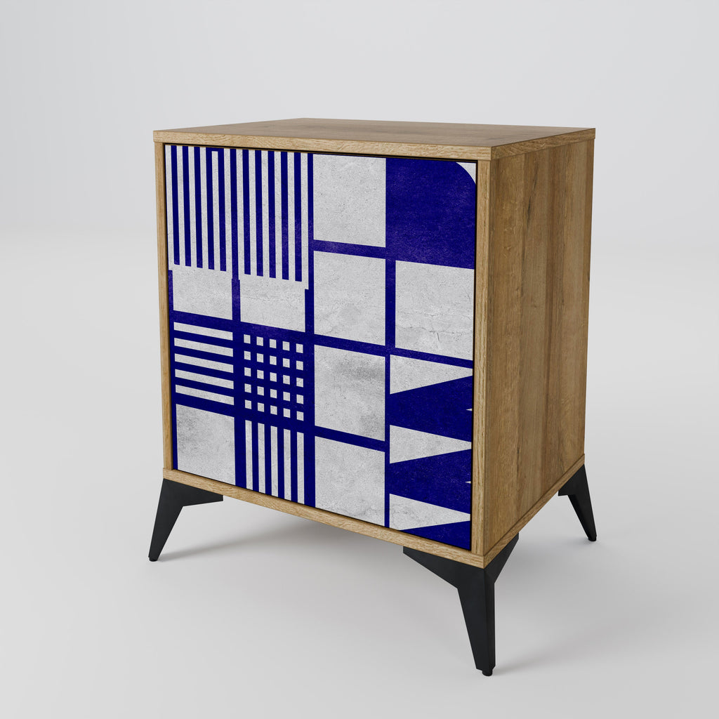 THE RIGHT PLACES Aparador de 1 Porta em Efeito Carvalho