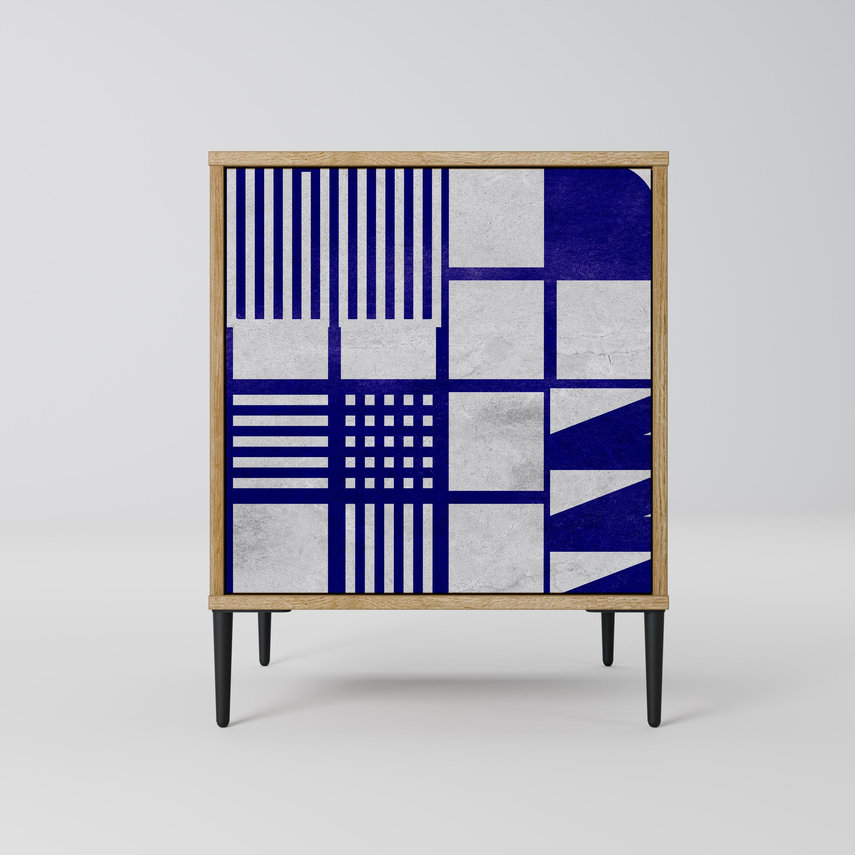 THE RIGHT PLACES Aparador de 1 Porta em Efeito Carvalho