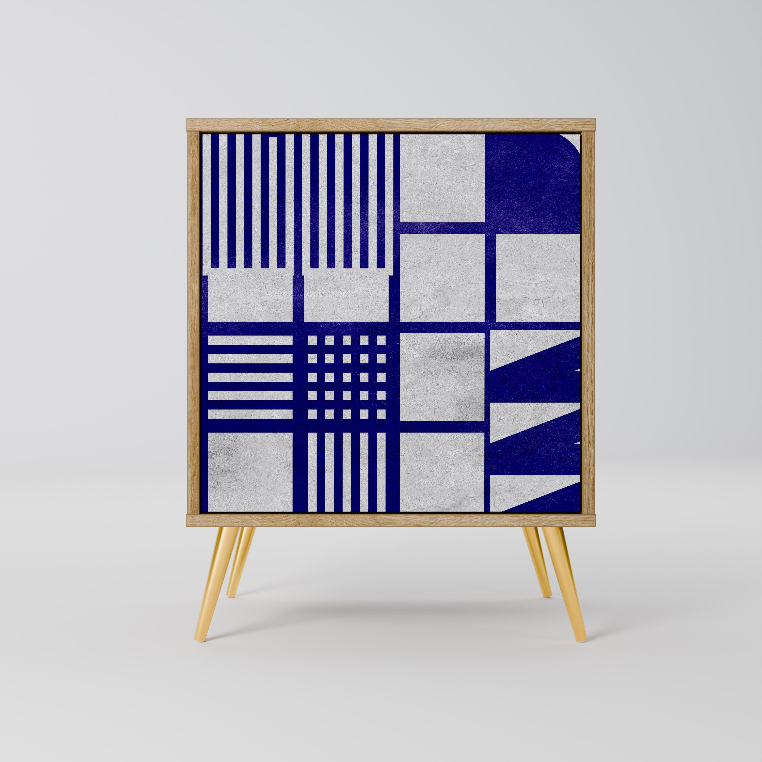 THE RIGHT PLACES Aparador de 1 Porta em Efeito Carvalho