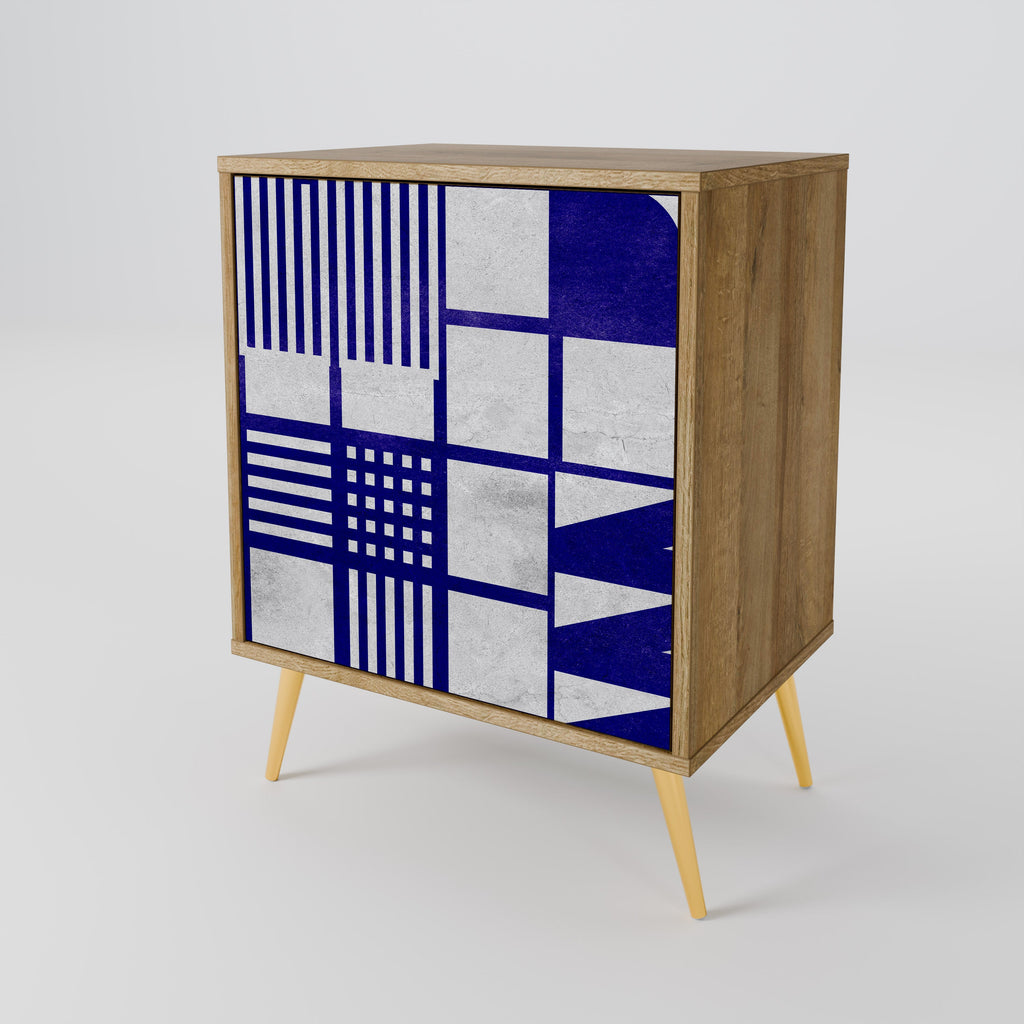 THE RIGHT PLACES Aparador de 1 Porta em Efeito Carvalho