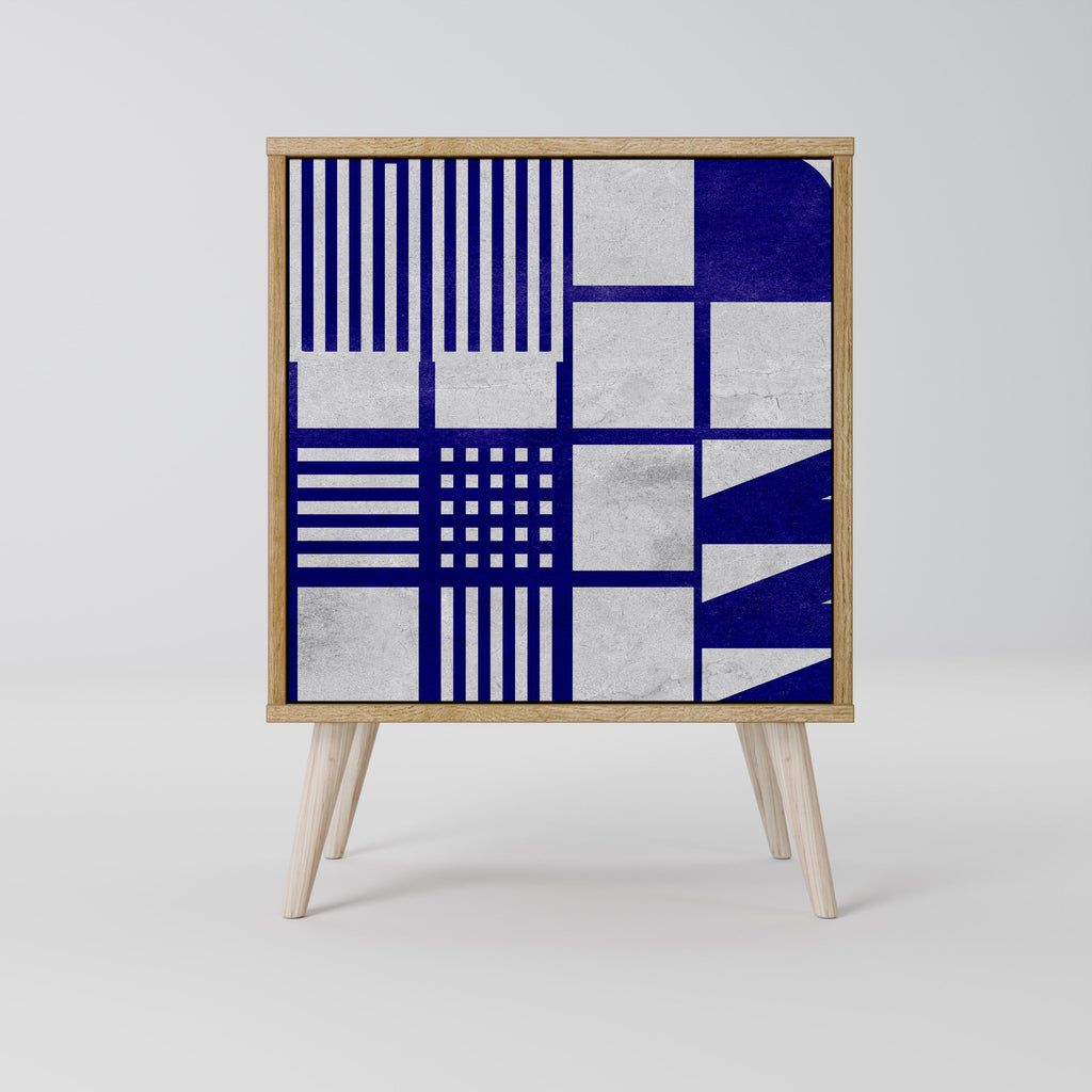 THE RIGHT PLACES Aparador de 1 Porta em Efeito Carvalho