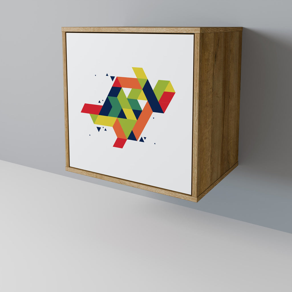 FUTURE SIGN 1-Door Sideboard in Oak Effect