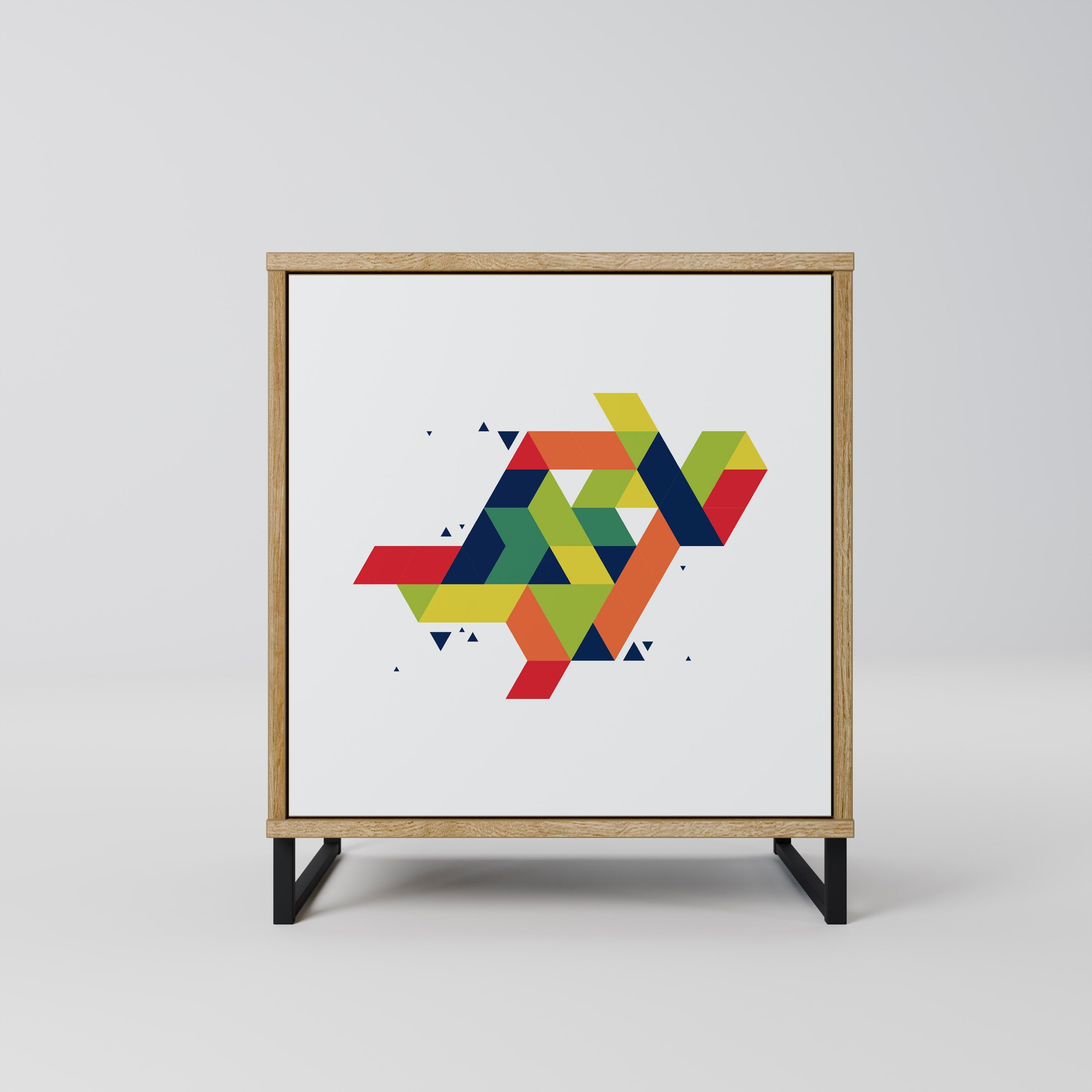 FUTURE SIGN Aparador de 1 Porta em Efeito Carvalho