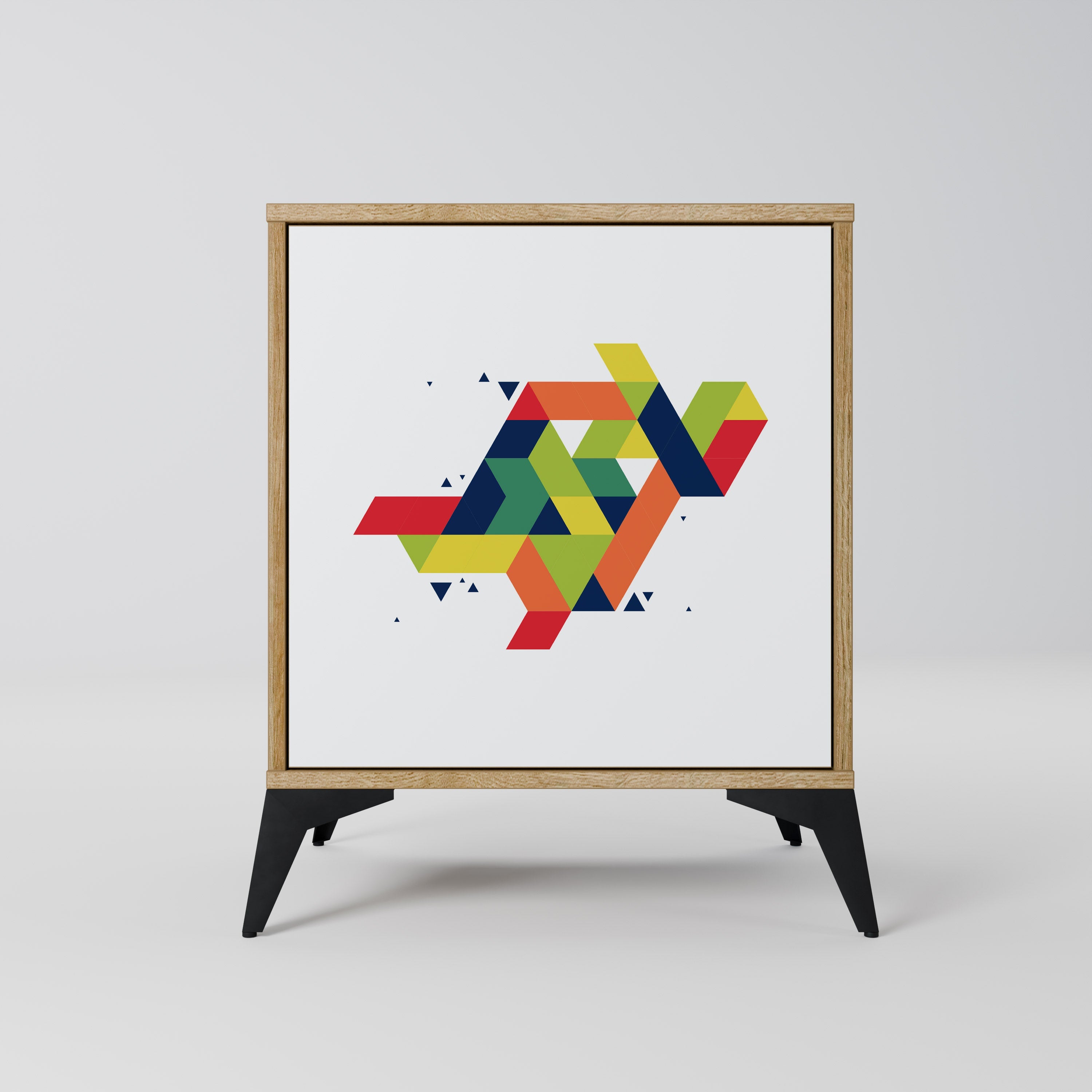 FUTURE SIGN Aparador de 1 Porta em Efeito Carvalho