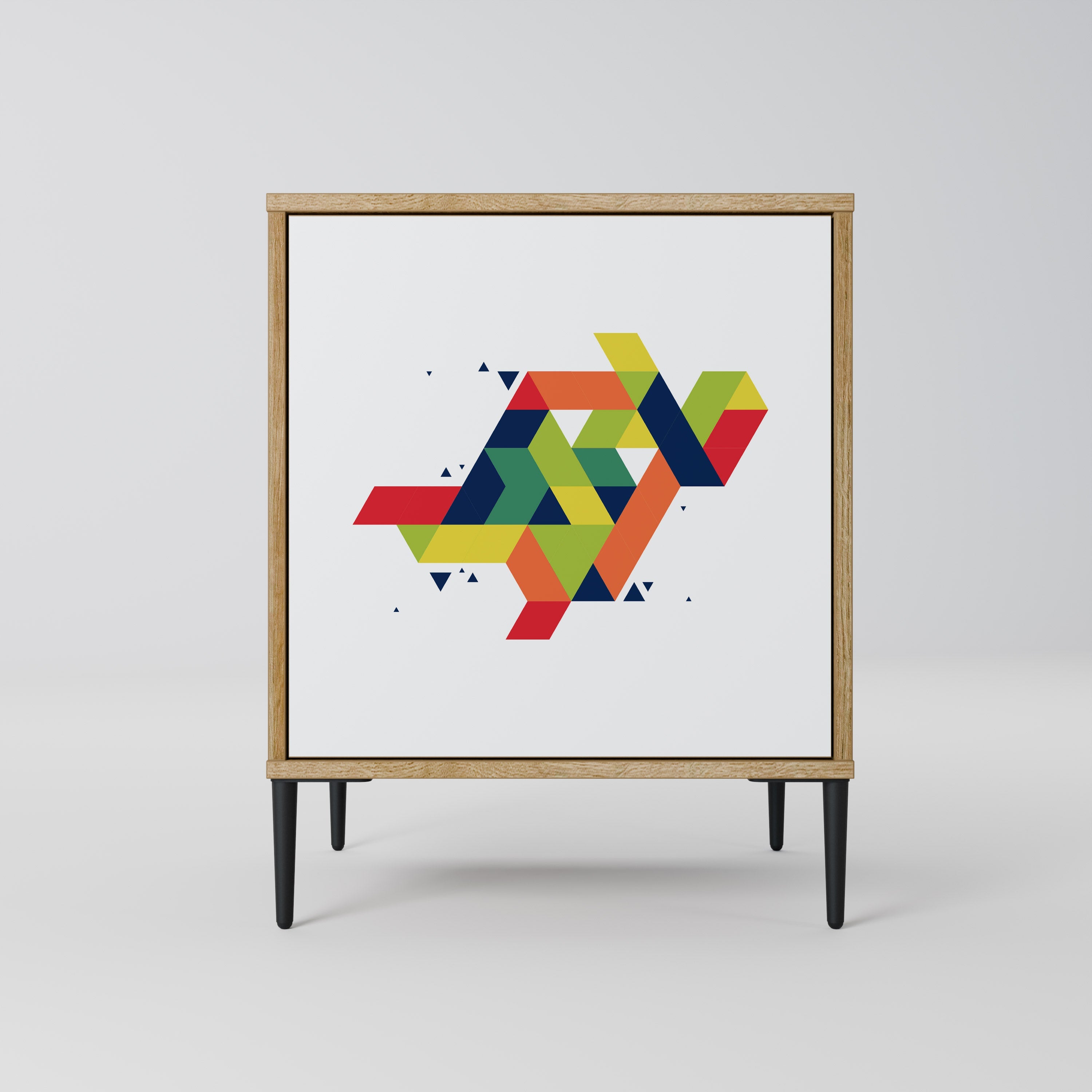 FUTURE SIGN Aparador de 1 Porta em Efeito Carvalho