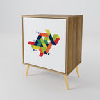 FUTURE SIGN 1-Door Sideboard in Oak Effect