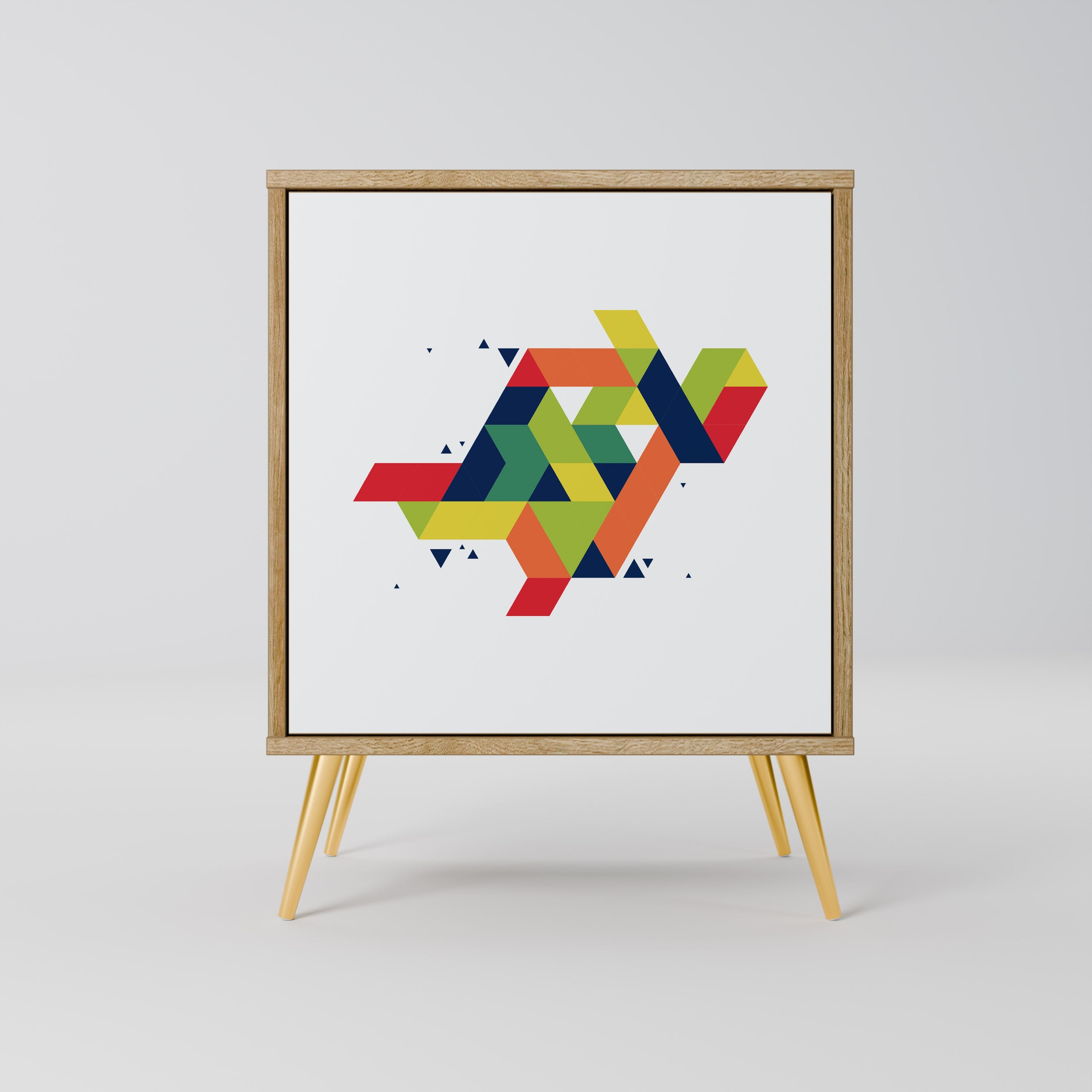 FUTURE SIGN Aparador de 1 Porta em Efeito Carvalho