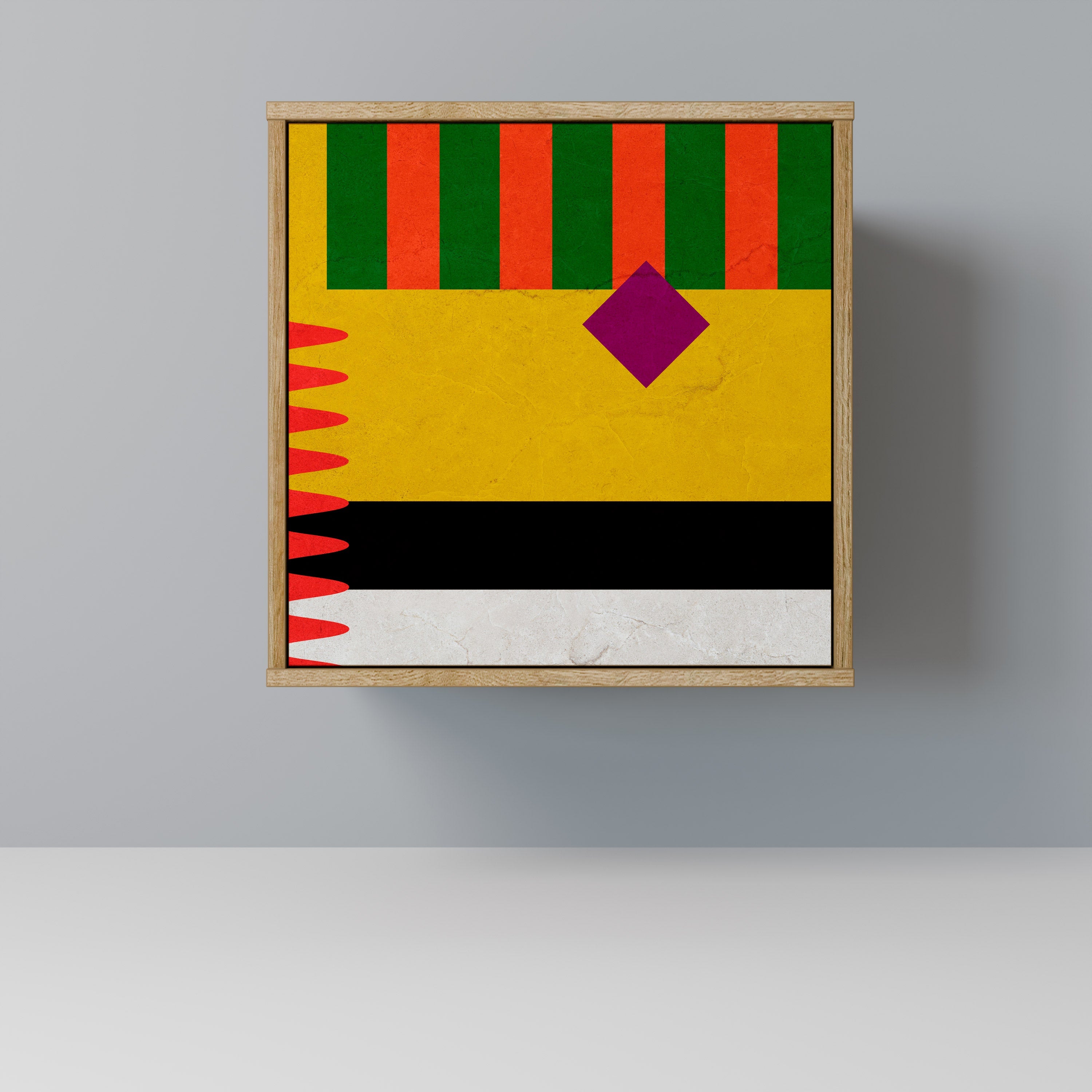 VIVID ART Aparador de 1 Porta em Efeito Carvalho