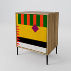 VIVID ART 1-Door Sideboard in Oak Effect