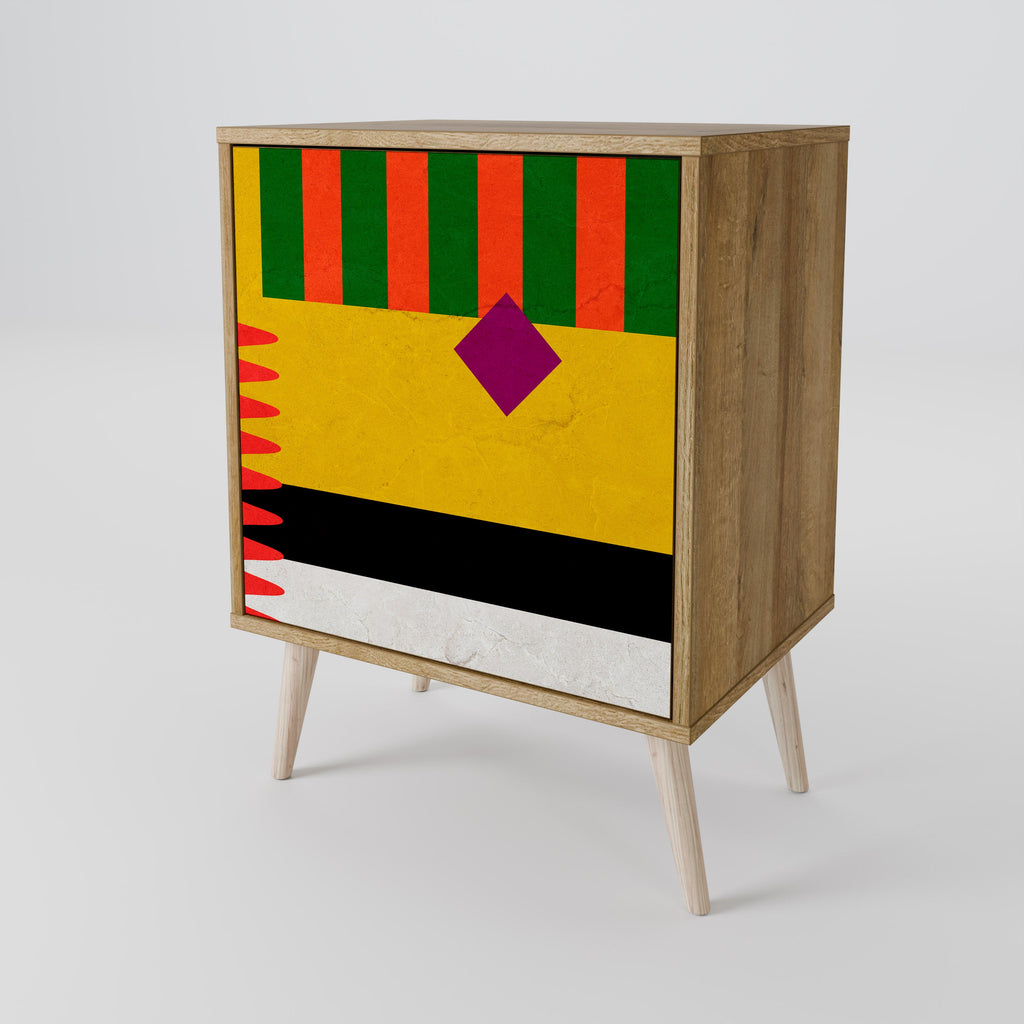VIVID ART 1-Door Sideboard in Oak Effect