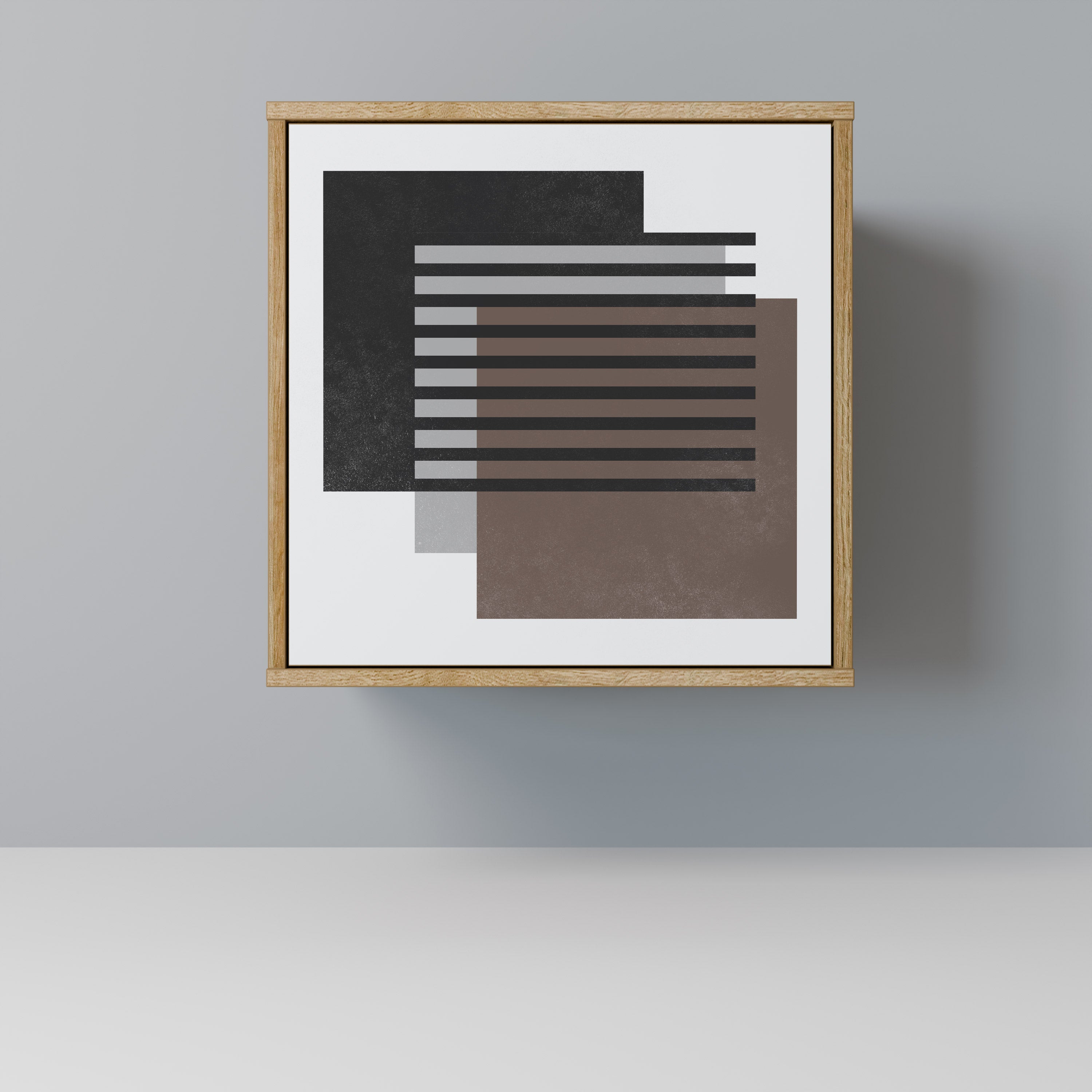 SHADOW SYNCHRONY Aparador de 1 Porta em Efeito Carvalho