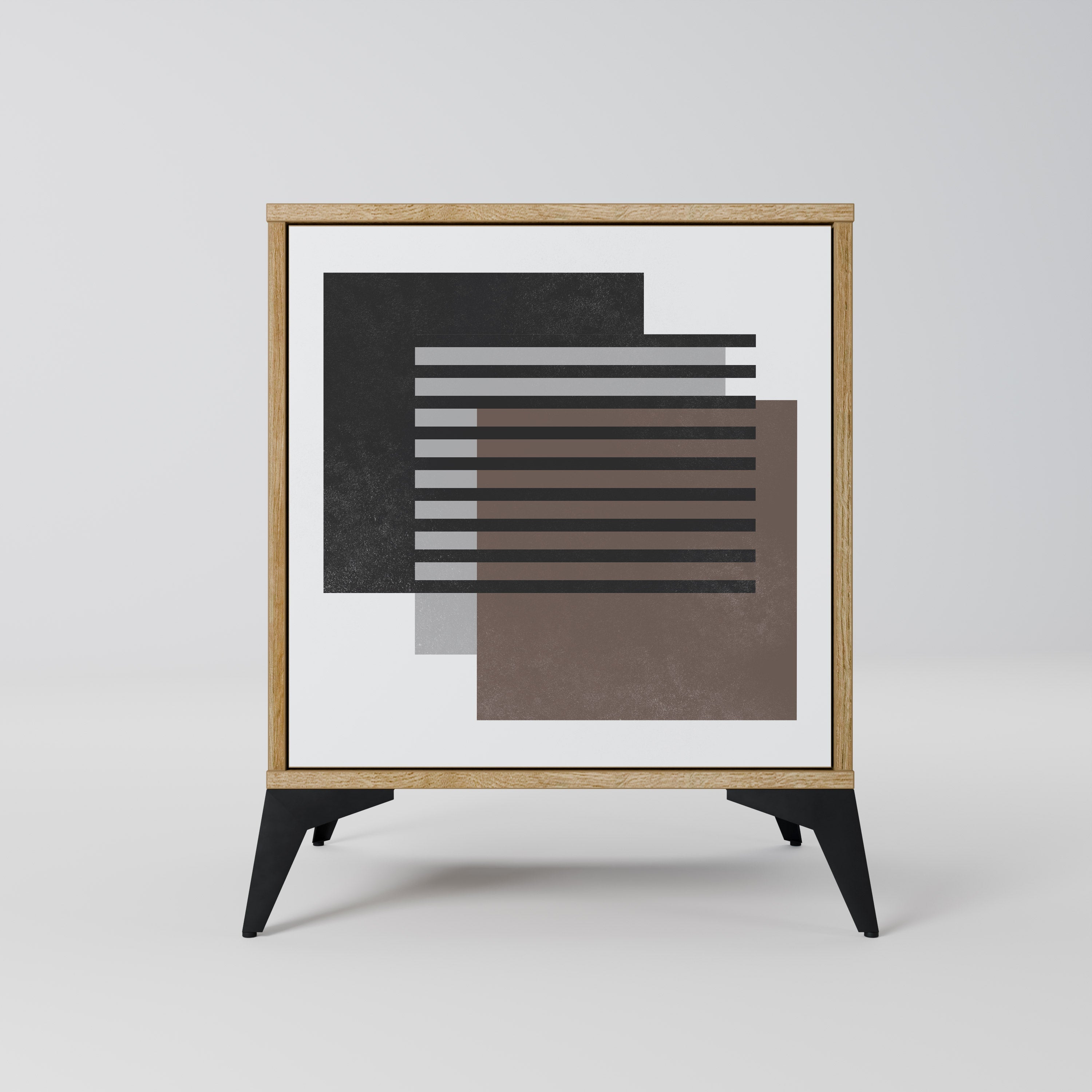 SHADOW SYNCHRONY Aparador de 1 Porta em Efeito Carvalho