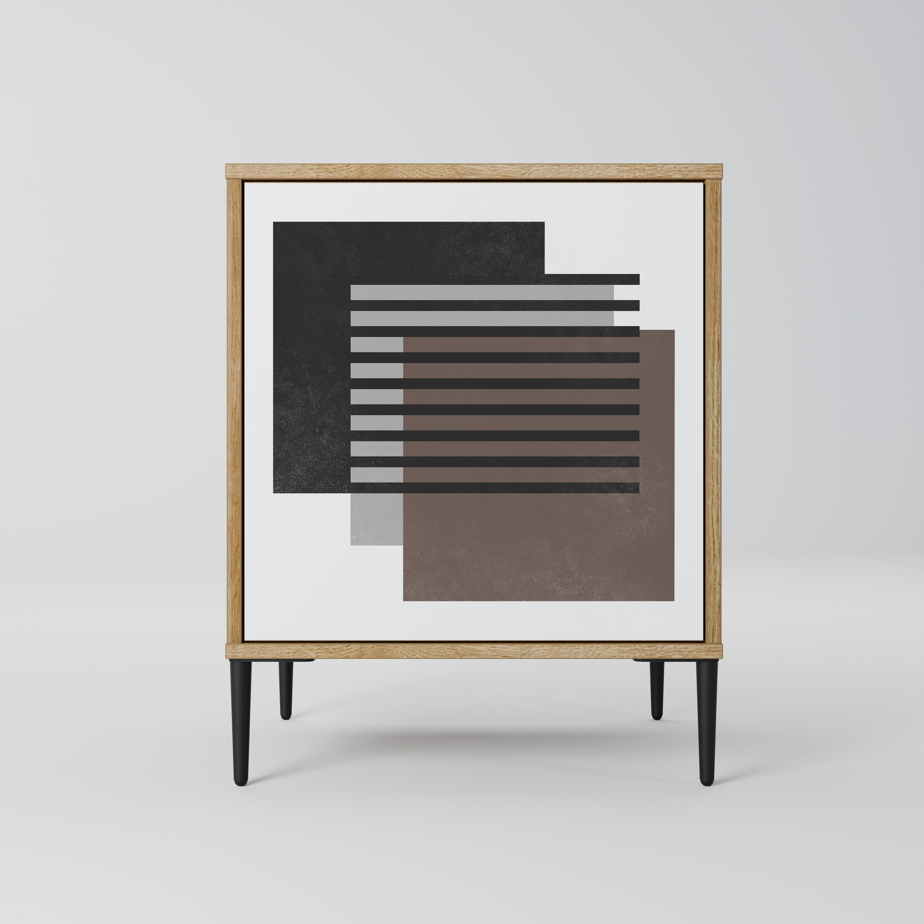 SHADOW SYNCHRONY Aparador de 1 Porta em Efeito Carvalho