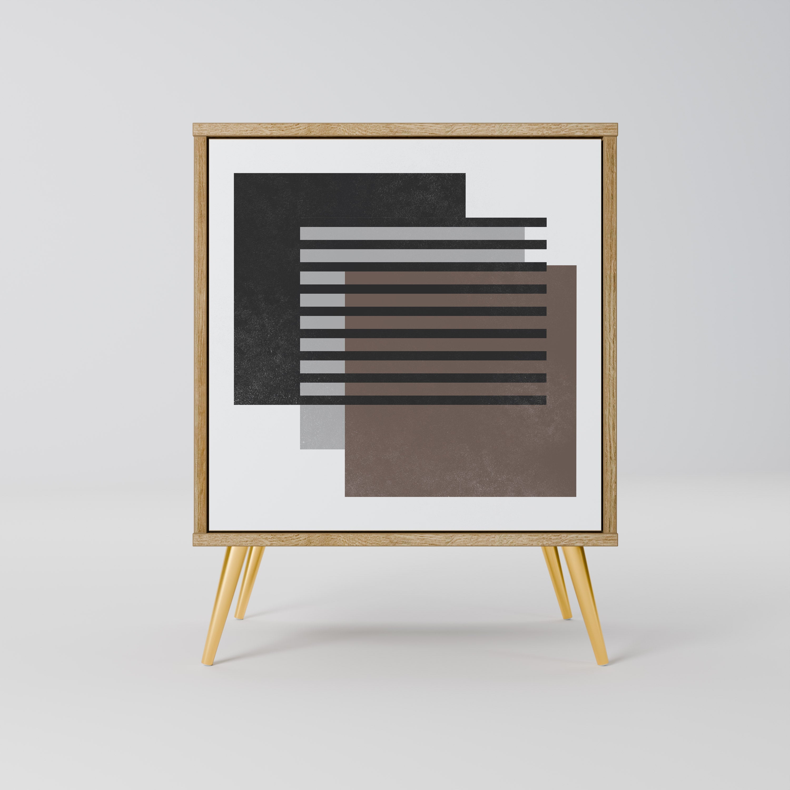 SHADOW SYNCHRONY Aparador de 1 Porta em Efeito Carvalho