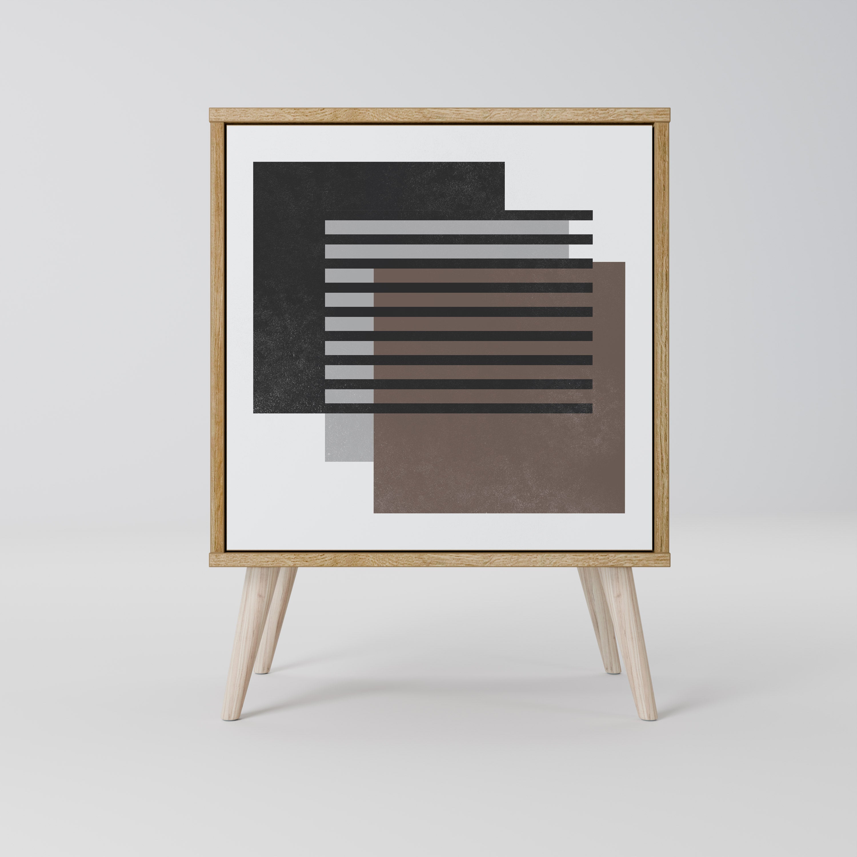 SHADOW SYNCHRONY Aparador de 1 Porta em Efeito Carvalho