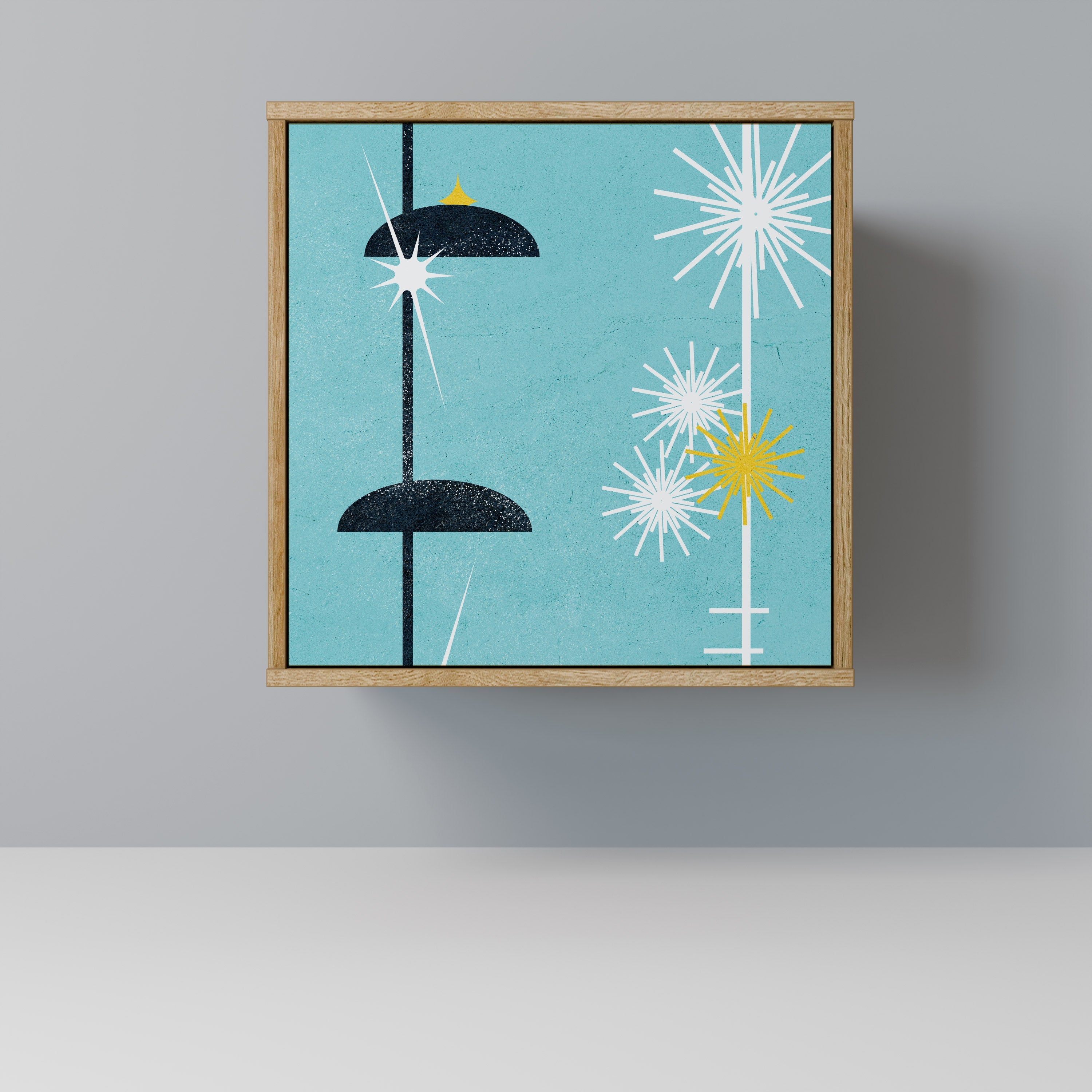 PATHS TO HAPPINESS Aparador de 1 Porta em Efeito Carvalho