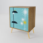 PATHS TO HAPPINESS Aparador de 1 Porta em Efeito Carvalho