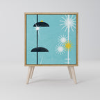 PATHS TO HAPPINESS Aparador de 1 Porta em Efeito Carvalho