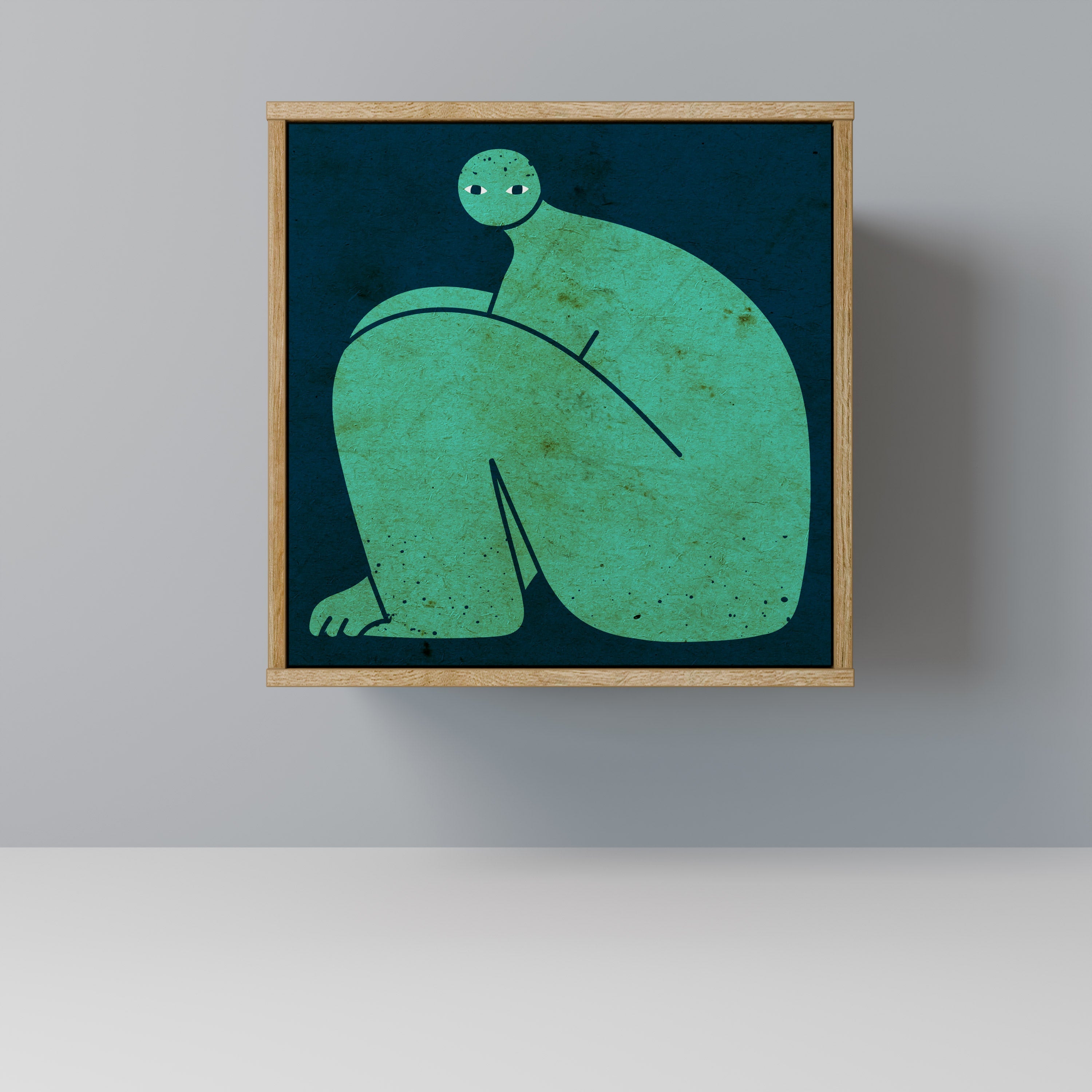 TOGETHER BUT SEPARATELY Aparador de 1 Porta em Efeito Carvalho