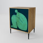 TOGETHER BUT SEPARATELY Aparador de 1 Porta em Efeito Carvalho