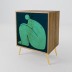 TOGETHER BUT SEPARATELY Aparador de 1 Porta em Efeito Carvalho