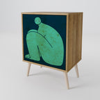 TOGETHER BUT SEPARATELY Aparador de 1 Porta em Efeito Carvalho